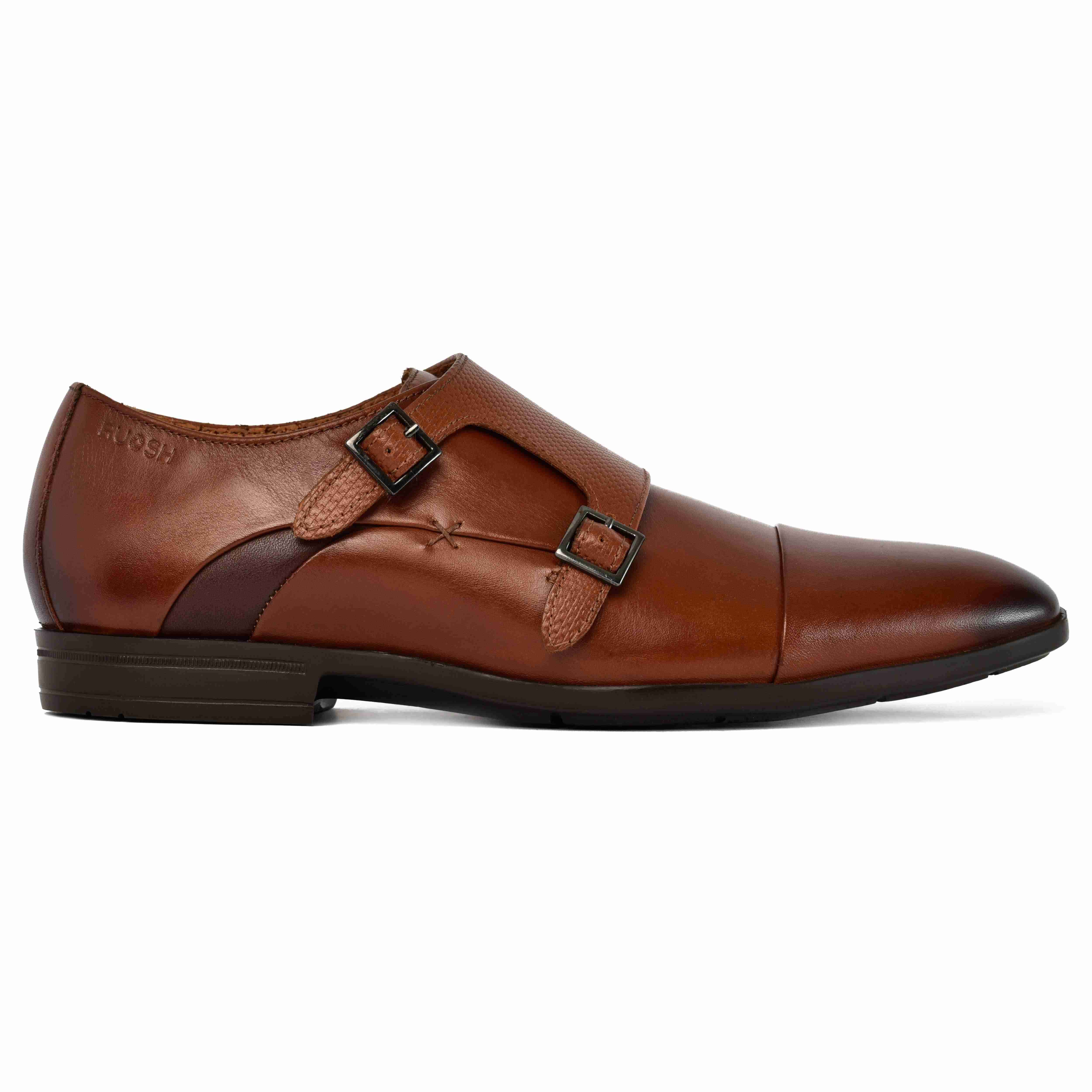 The Cameroon Ruosh Men Tan Formal Double Monk