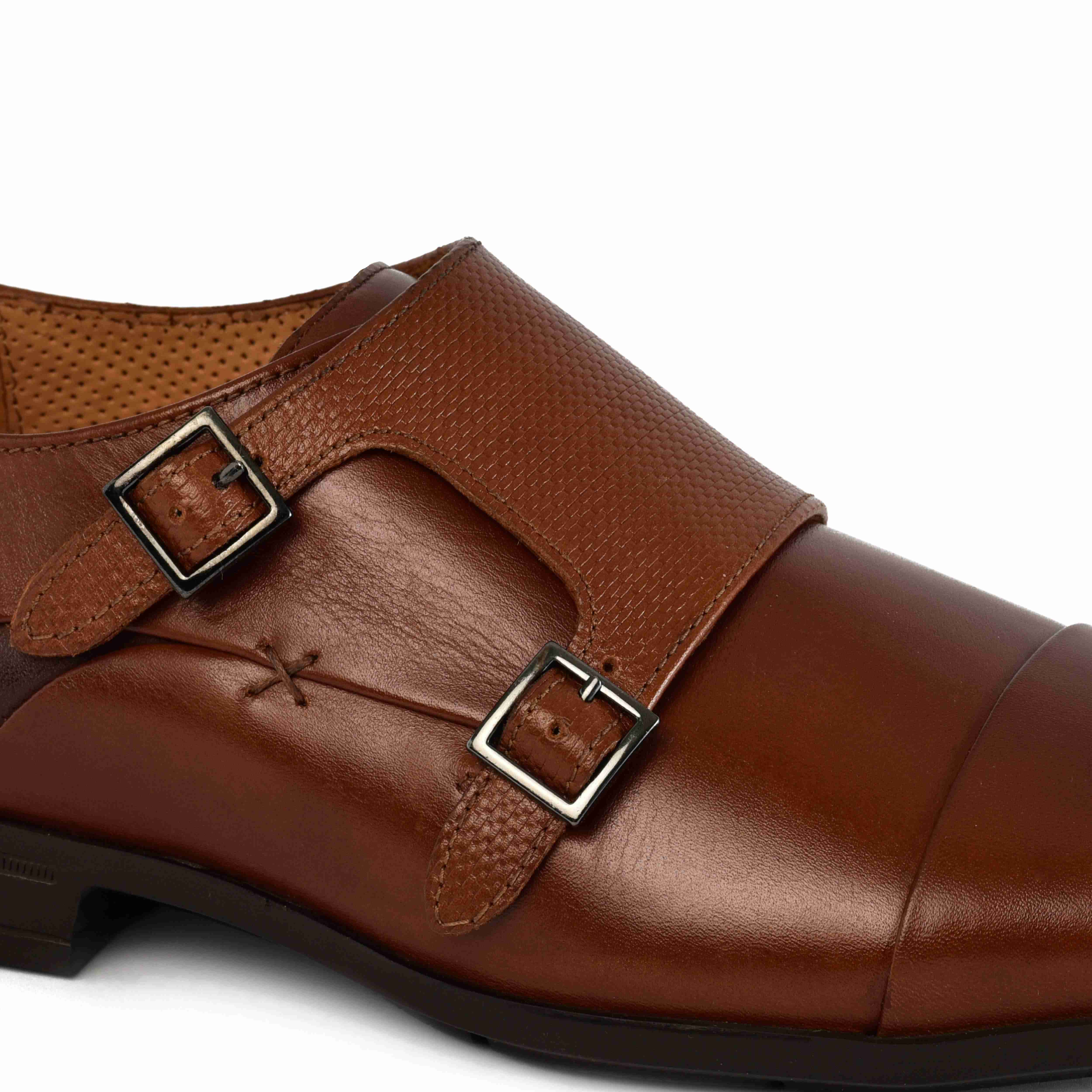 The Cameroon Ruosh Men Tan Formal Double Monk
