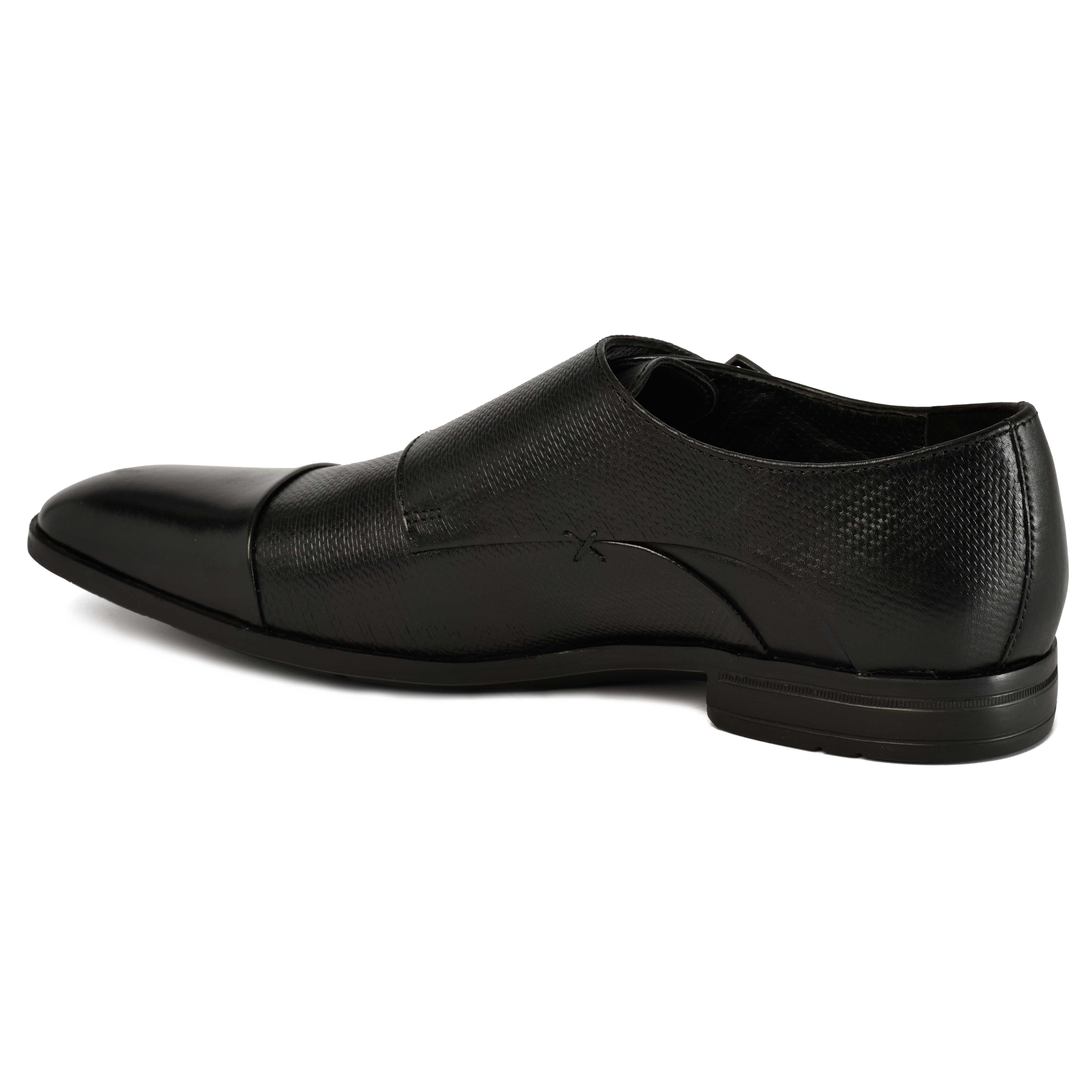 The Cameroon Ruosh Men Black Formal Double Monk