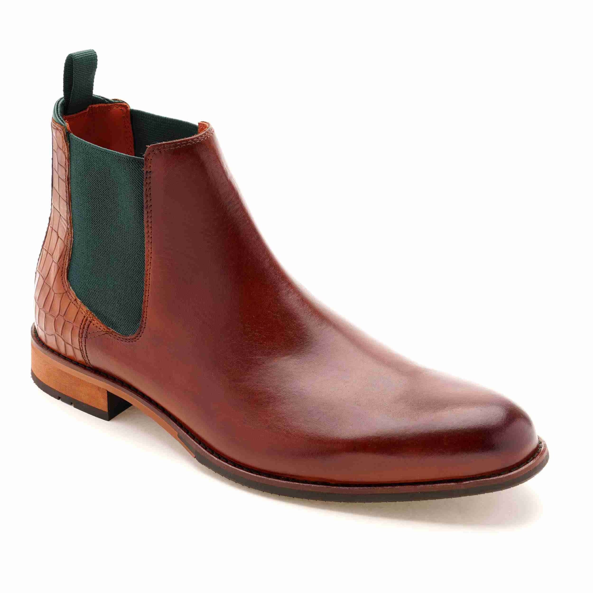 The Saul Ruosh Men Tan Formal Chelsea Boot