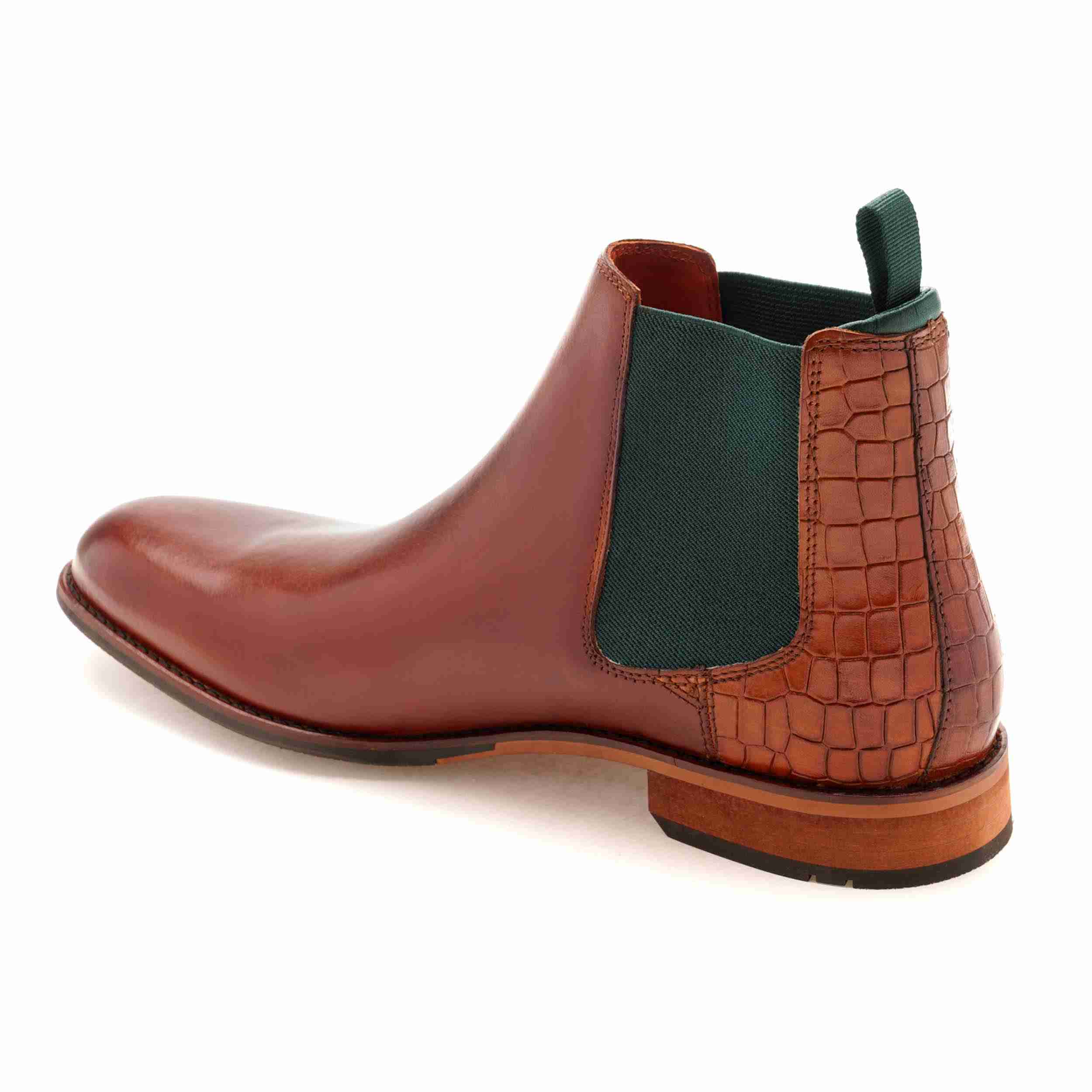 The Saul Ruosh Men Tan Formal Chelsea Boot