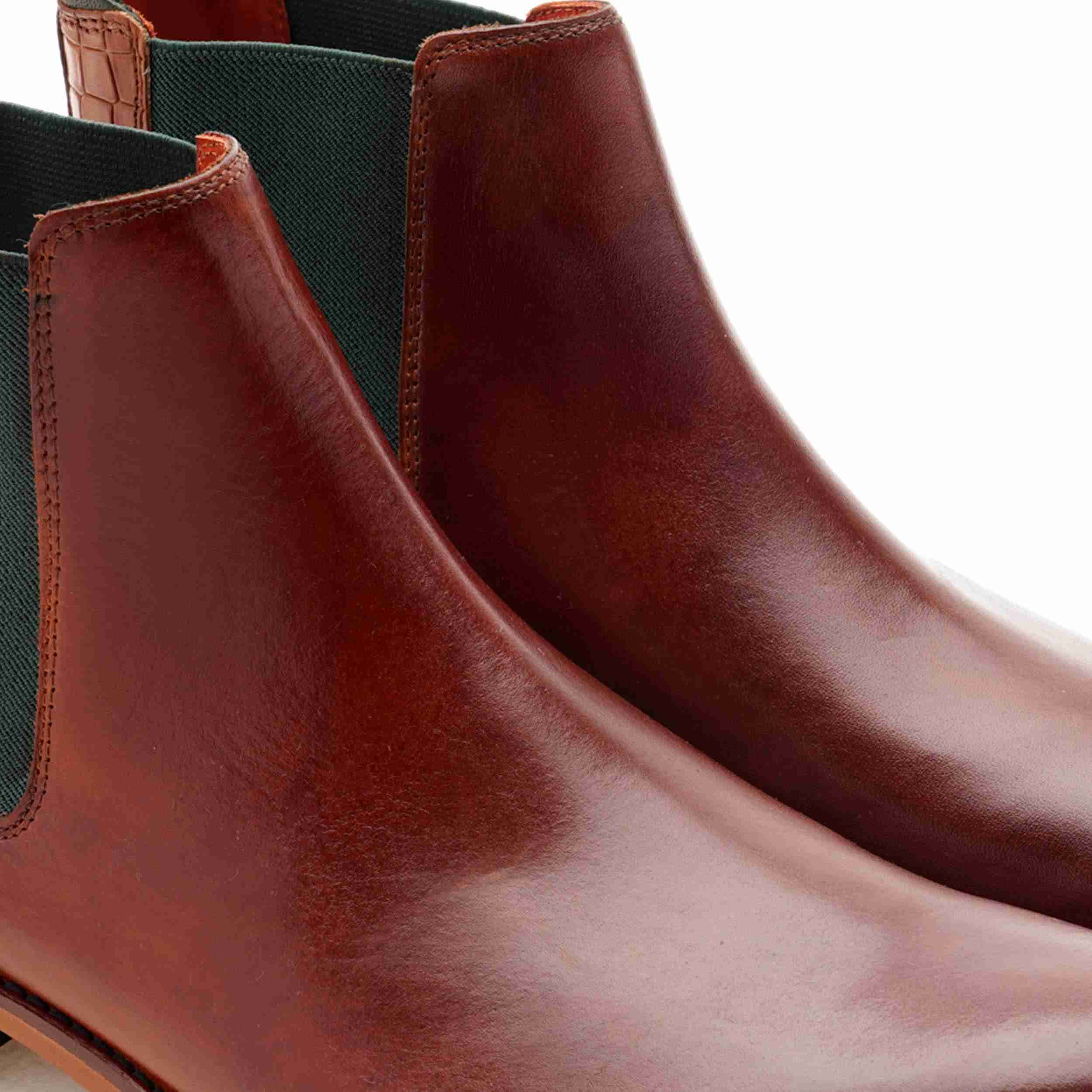 The Saul Ruosh Men Tan Formal Chelsea Boot