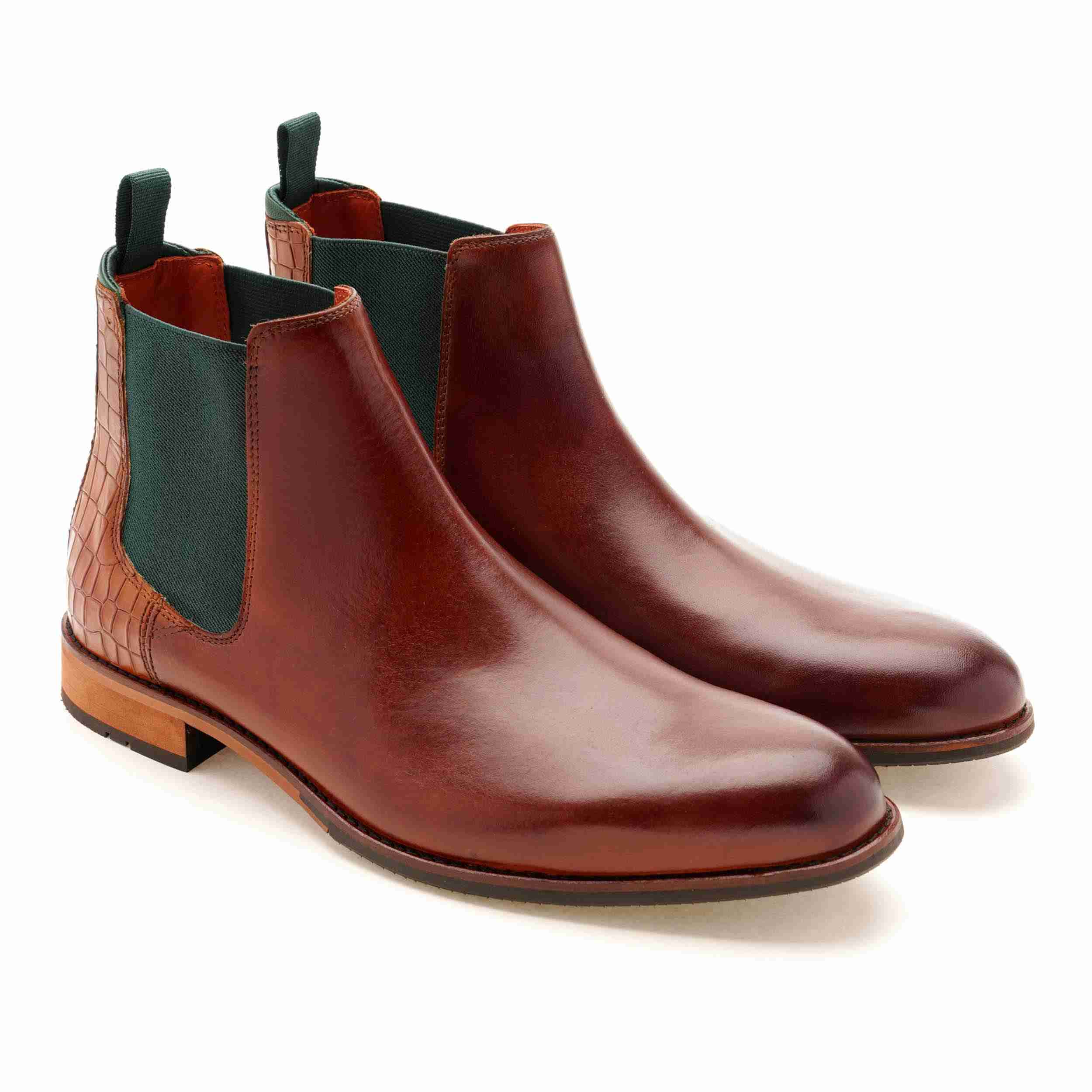 The Saul Ruosh Men Tan Formal Chelsea Boot