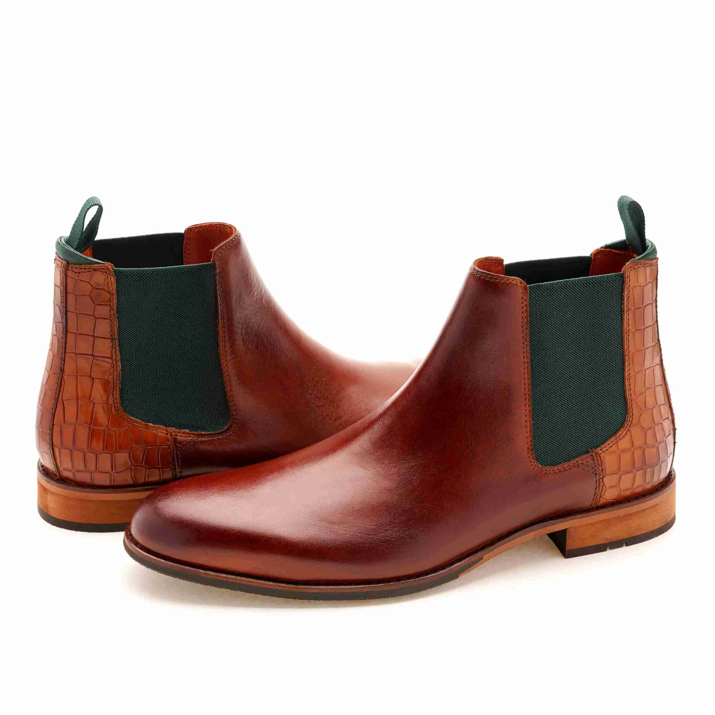 The Saul Ruosh Men Tan Formal Chelsea Boot