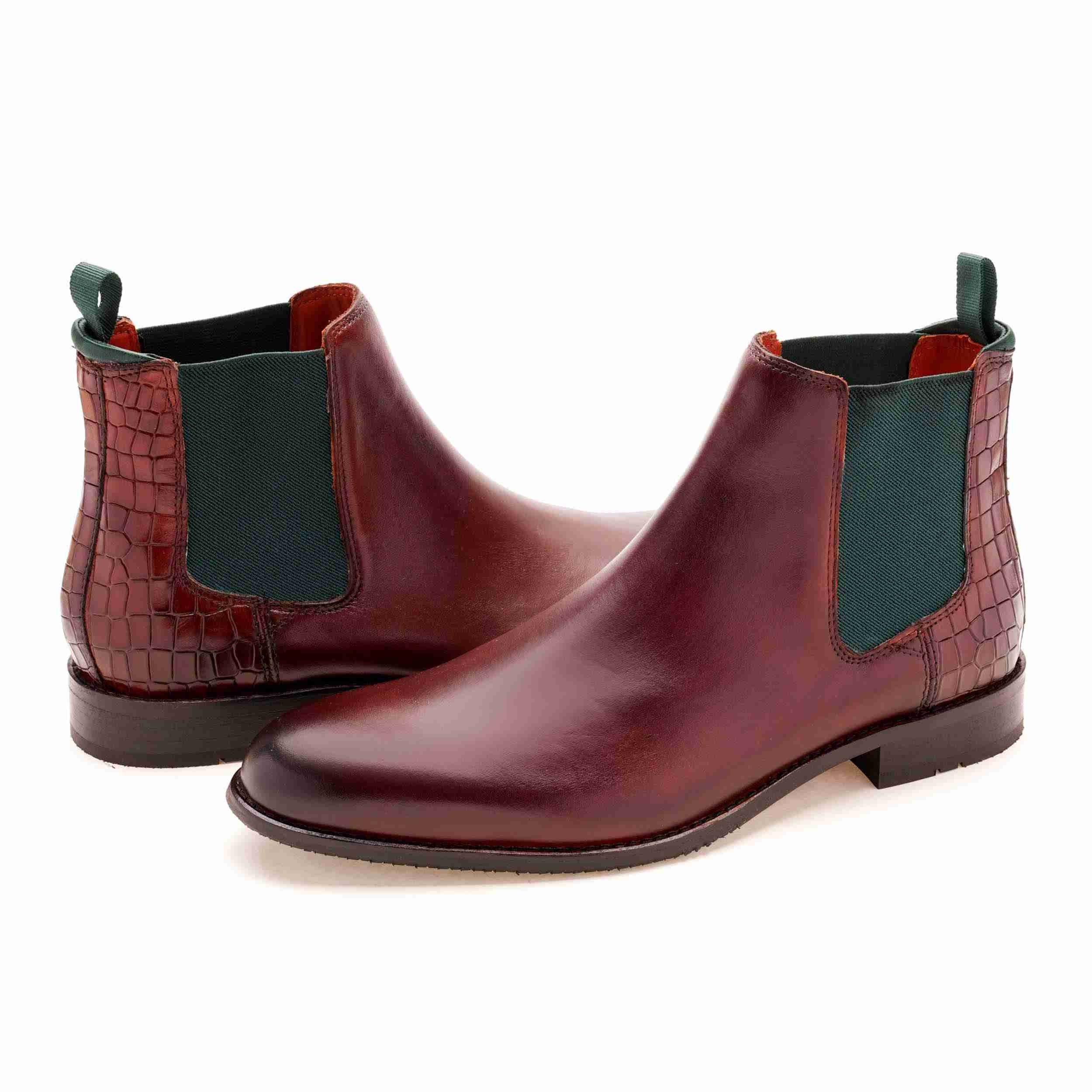 The Saul Ruosh Men Tan Formal Chelsea Boot