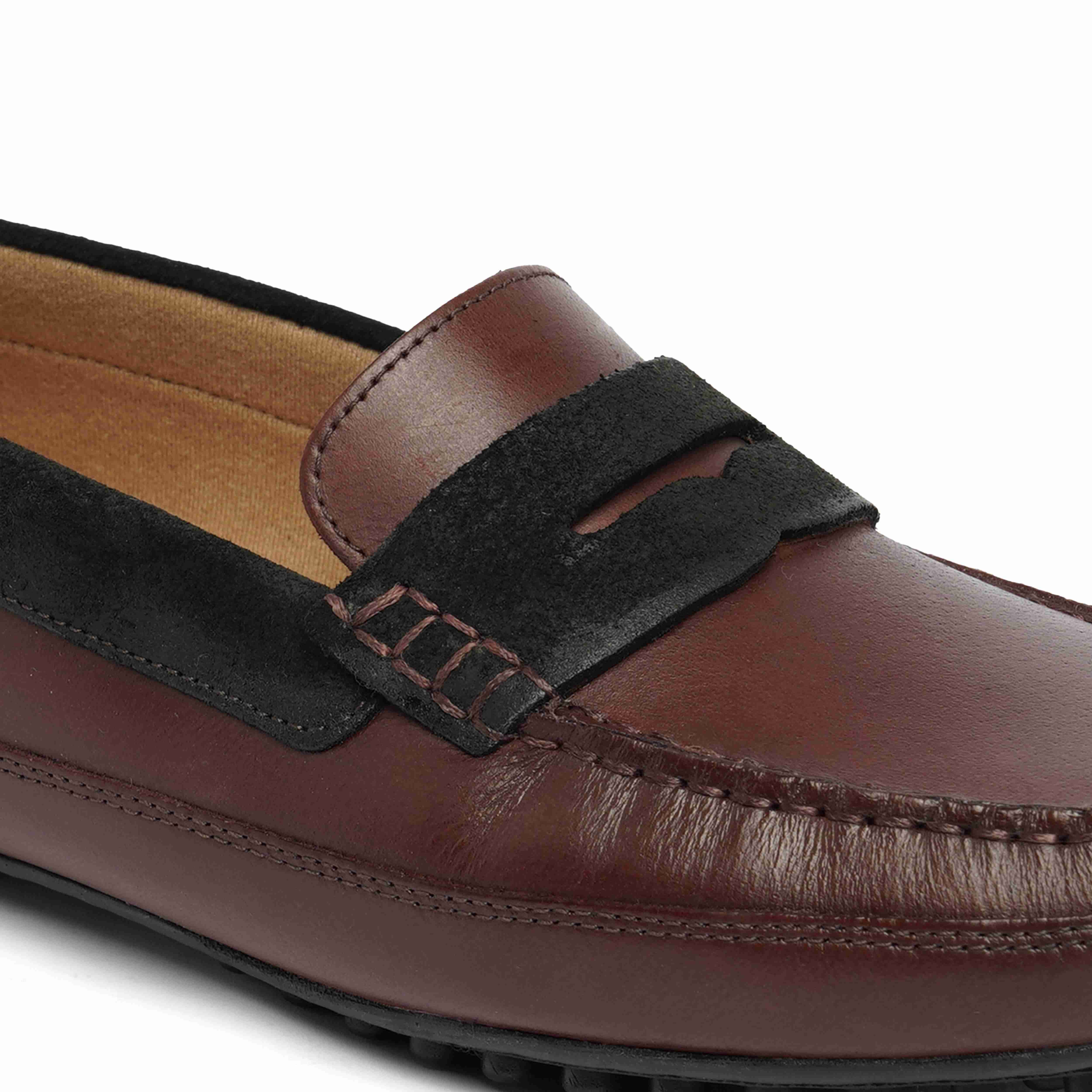 The Oman Ruosh Men Burgundy Casual Penny Loafer