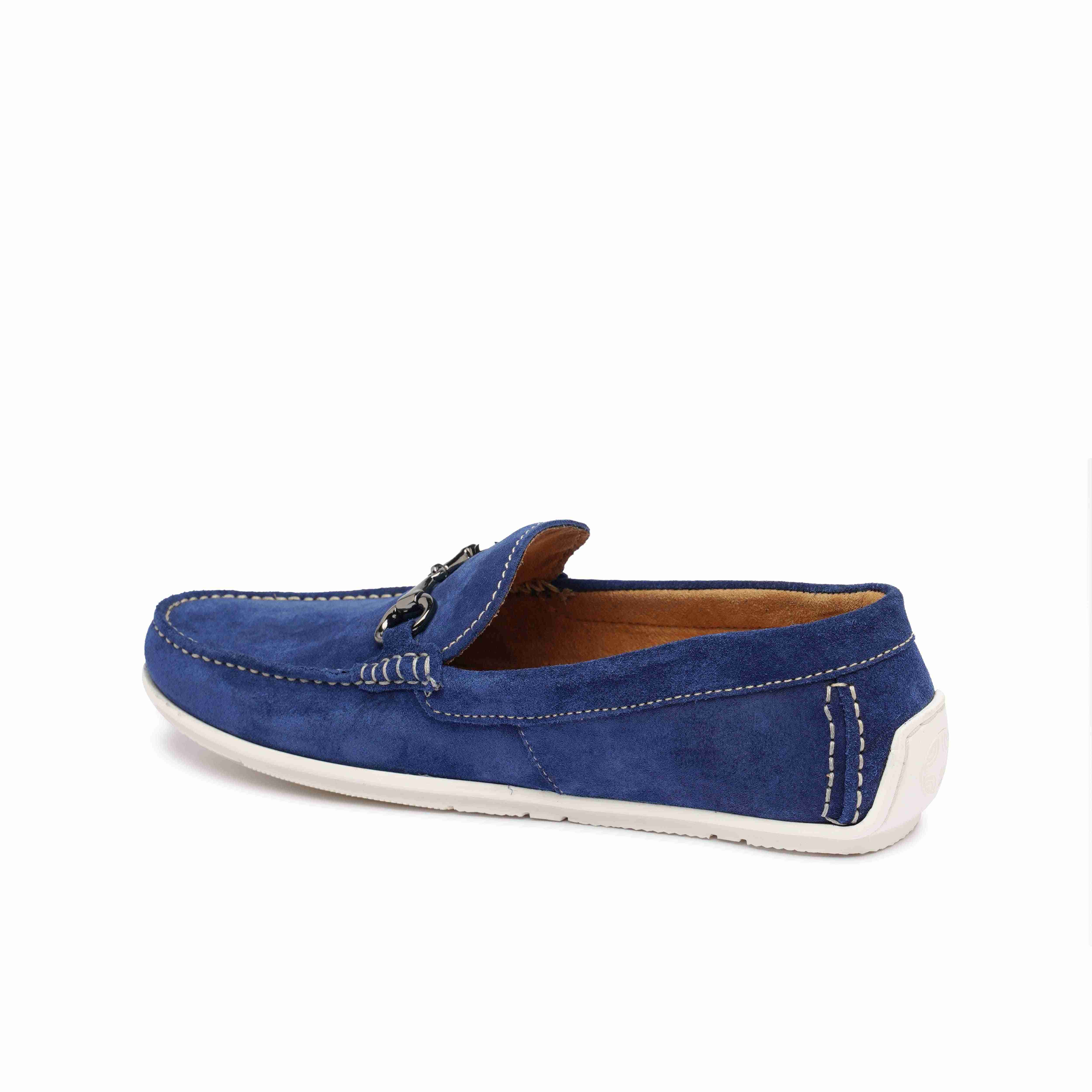 The Macau Ruosh Men Blue Suede Casual Driver