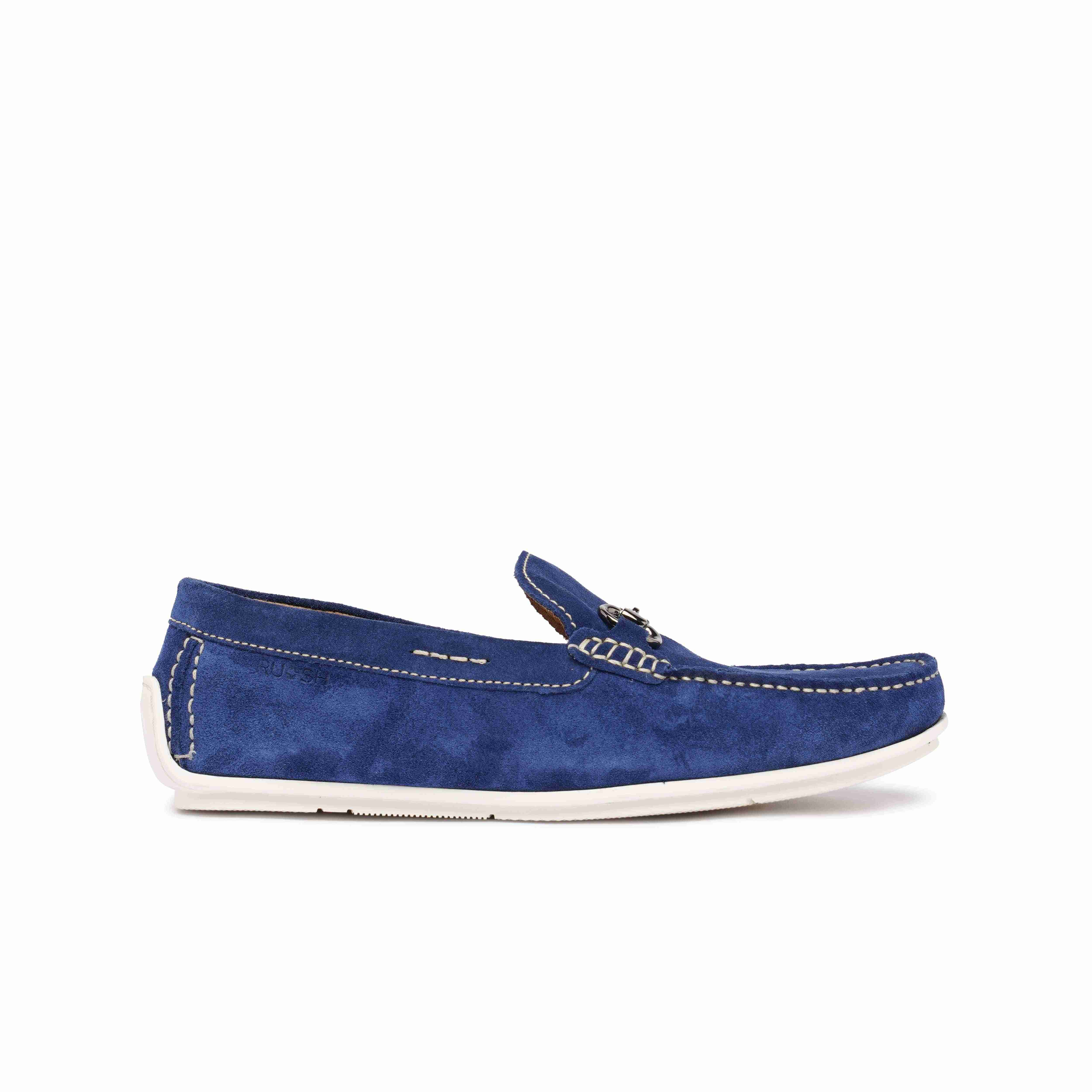 The Macau Ruosh Men Blue Suede Casual Driver