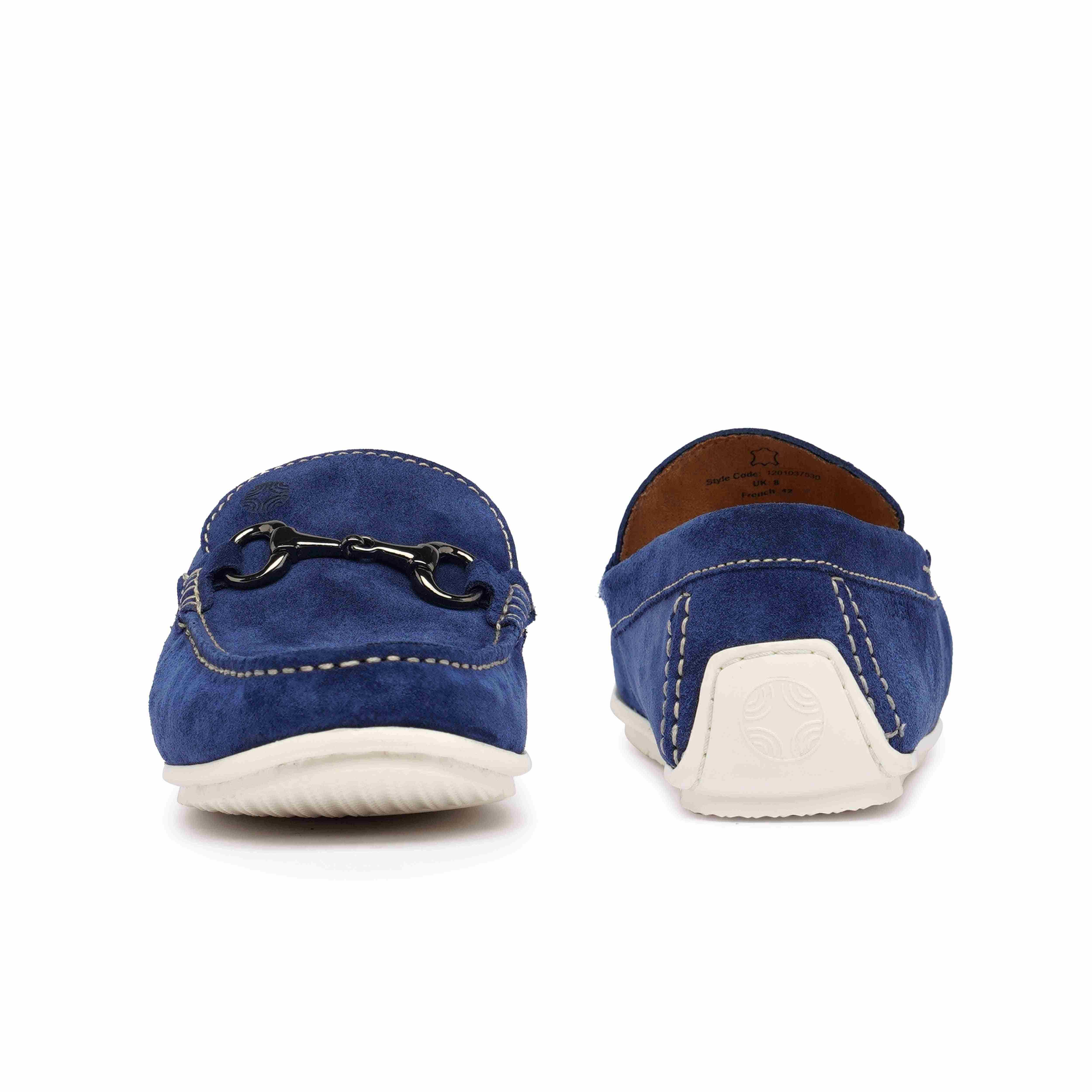 The Macau Ruosh Men Blue Suede Casual Driver