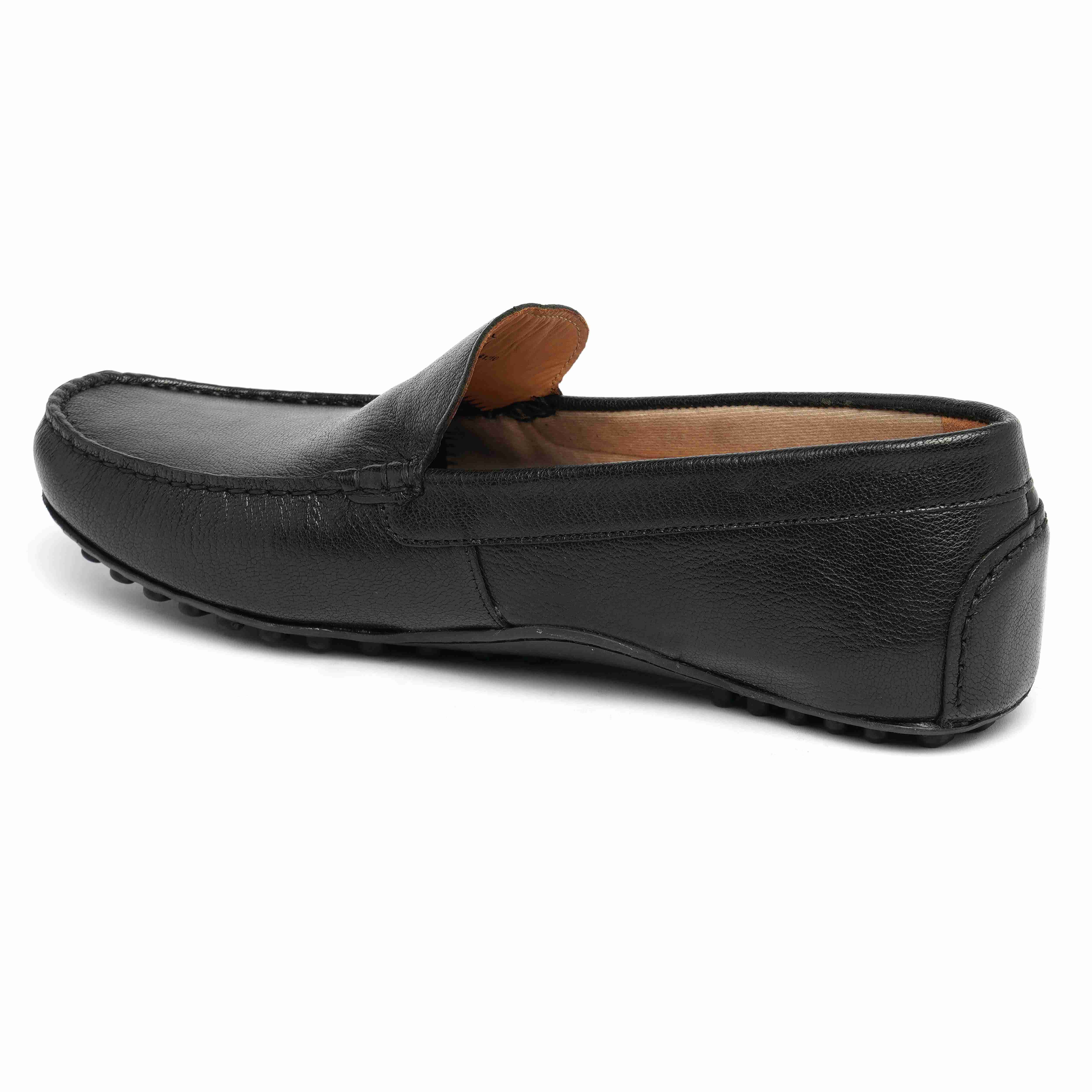 The Oman Ruosh Men Black Soft Leather Casual Loafer