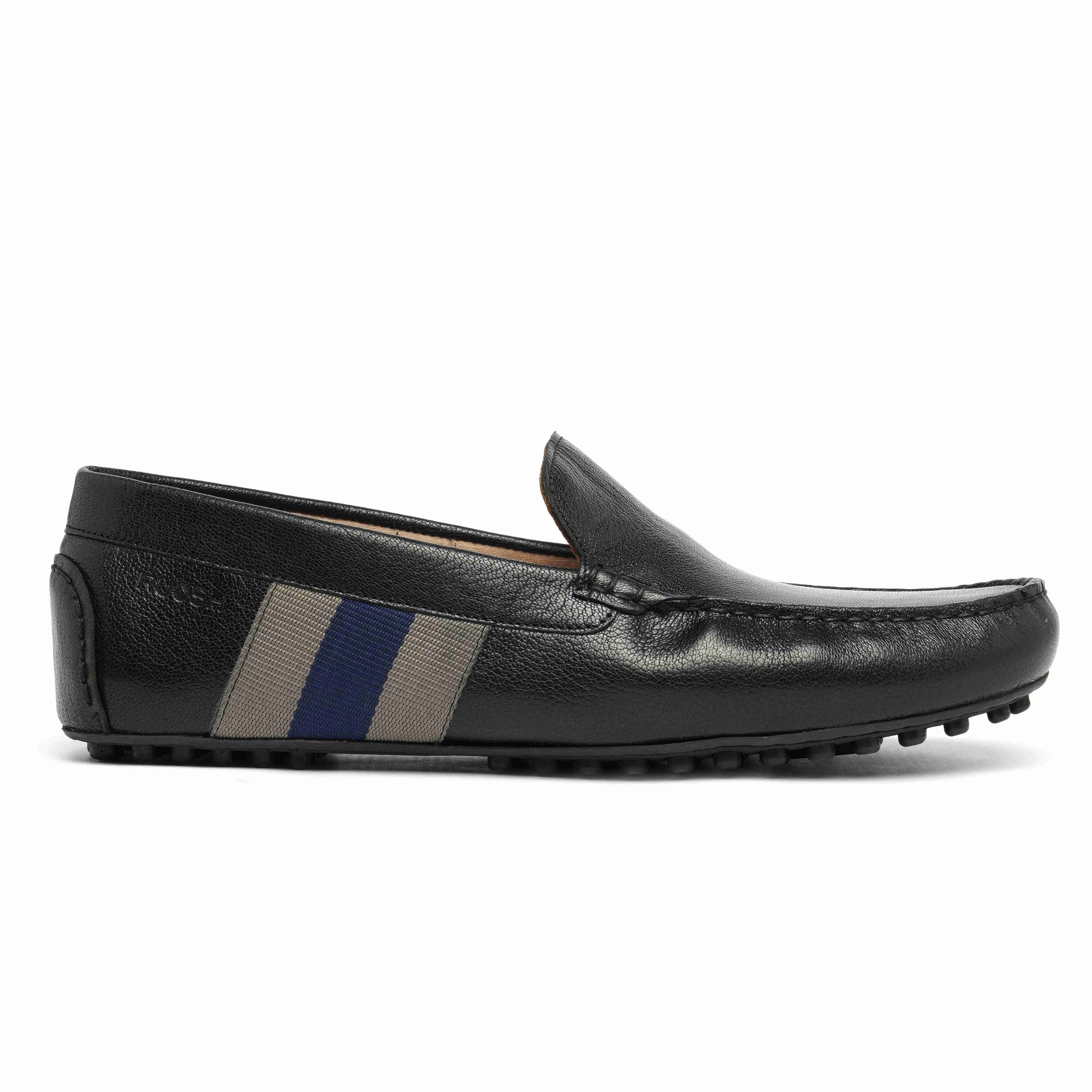 The Oman Ruosh Men Black Soft Leather Casual Loafer
