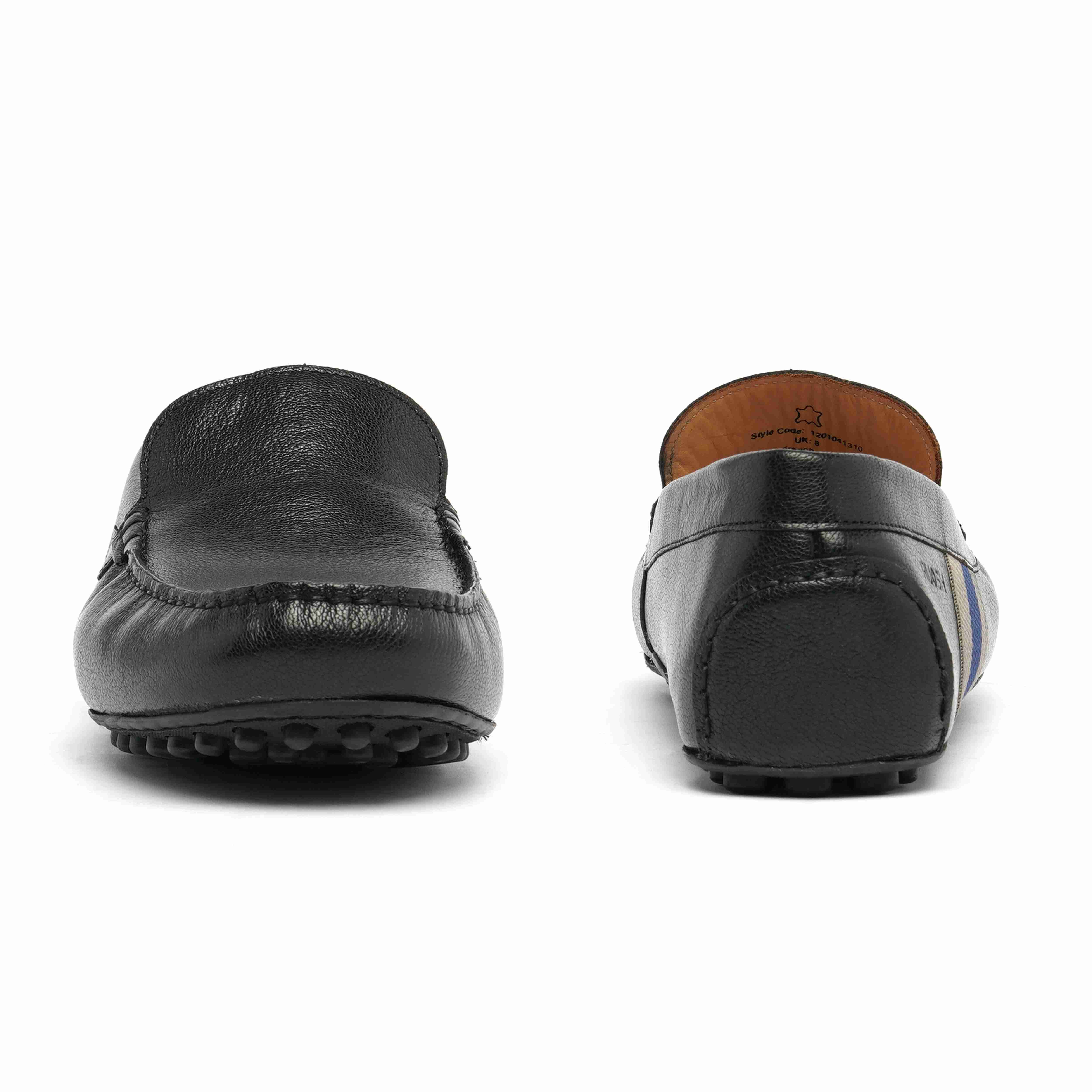 The Oman Ruosh Men Black Soft Leather Casual Loafer