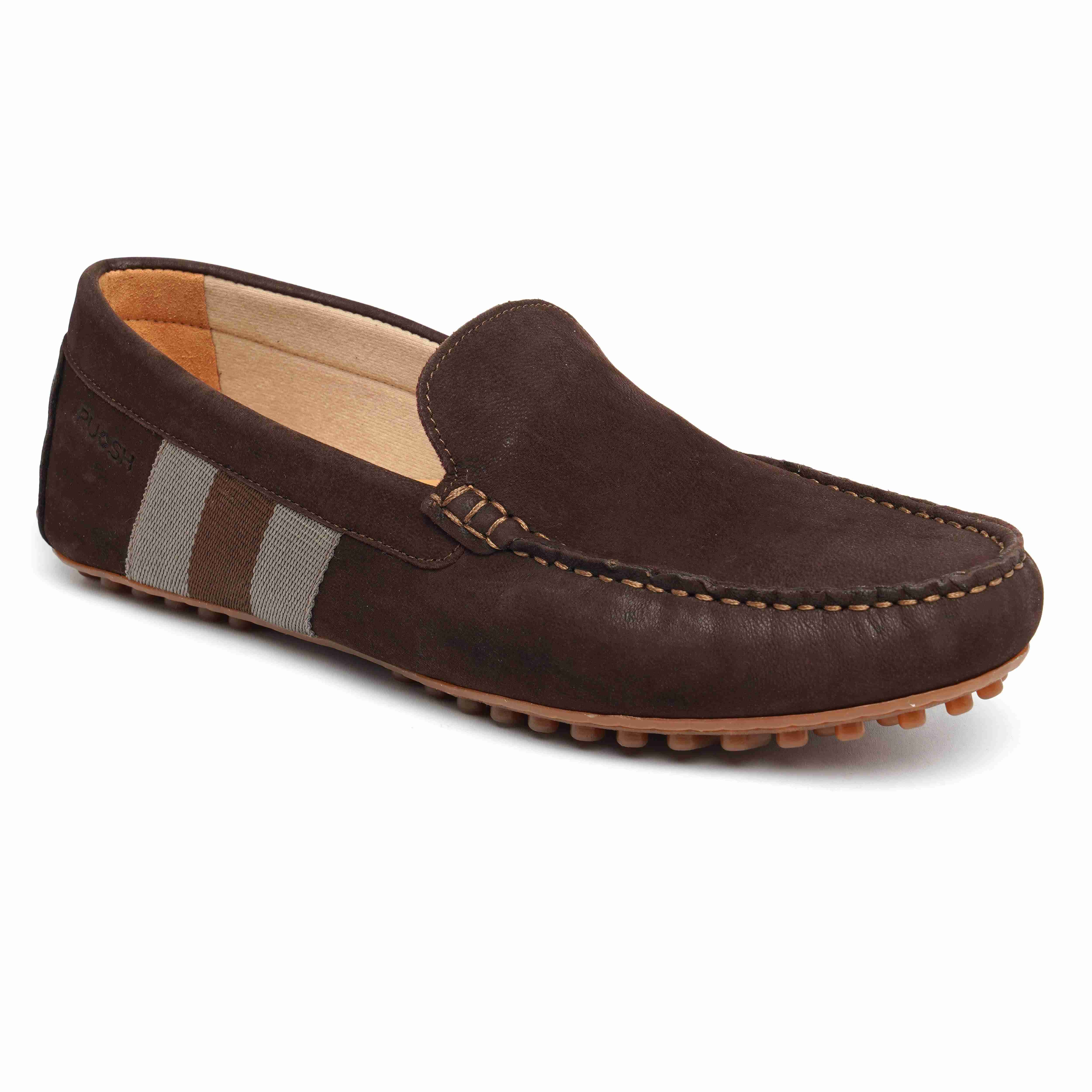 The Oman Ruosh Men Brown Nubuck Penny Loafer