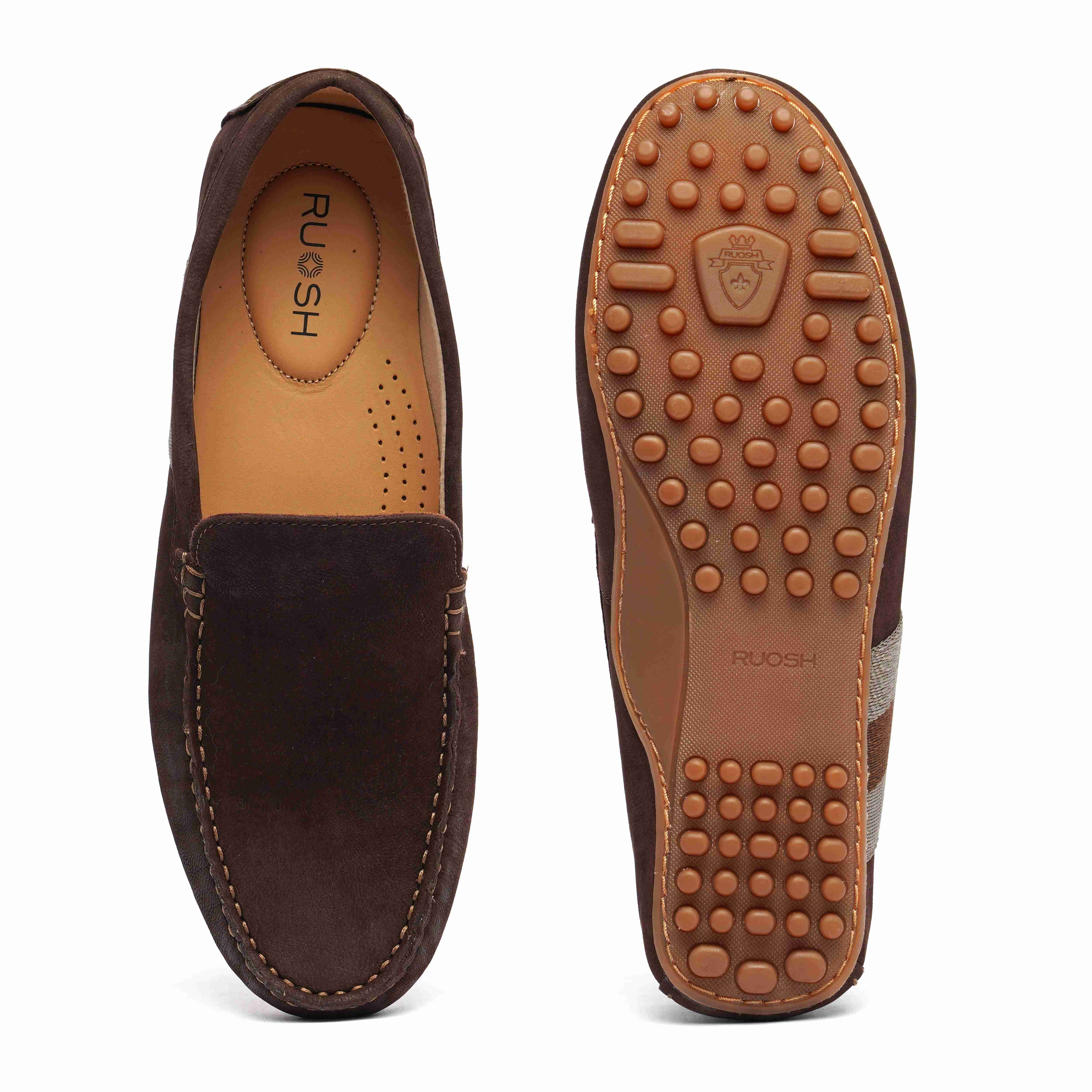 The Oman Ruosh Men Brown Nubuck Penny Loafer