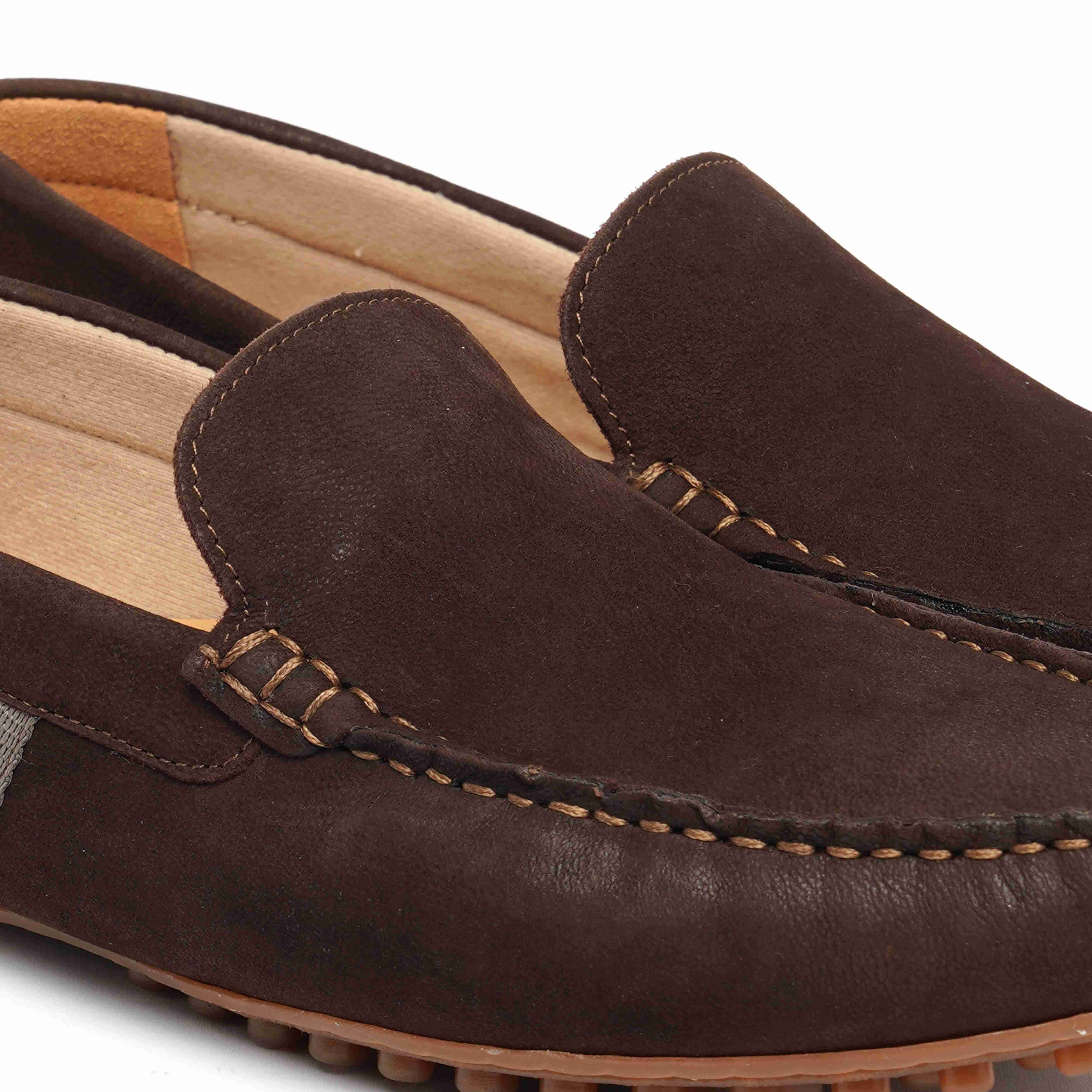 The Oman Ruosh Men Brown Nubuck Penny Loafer