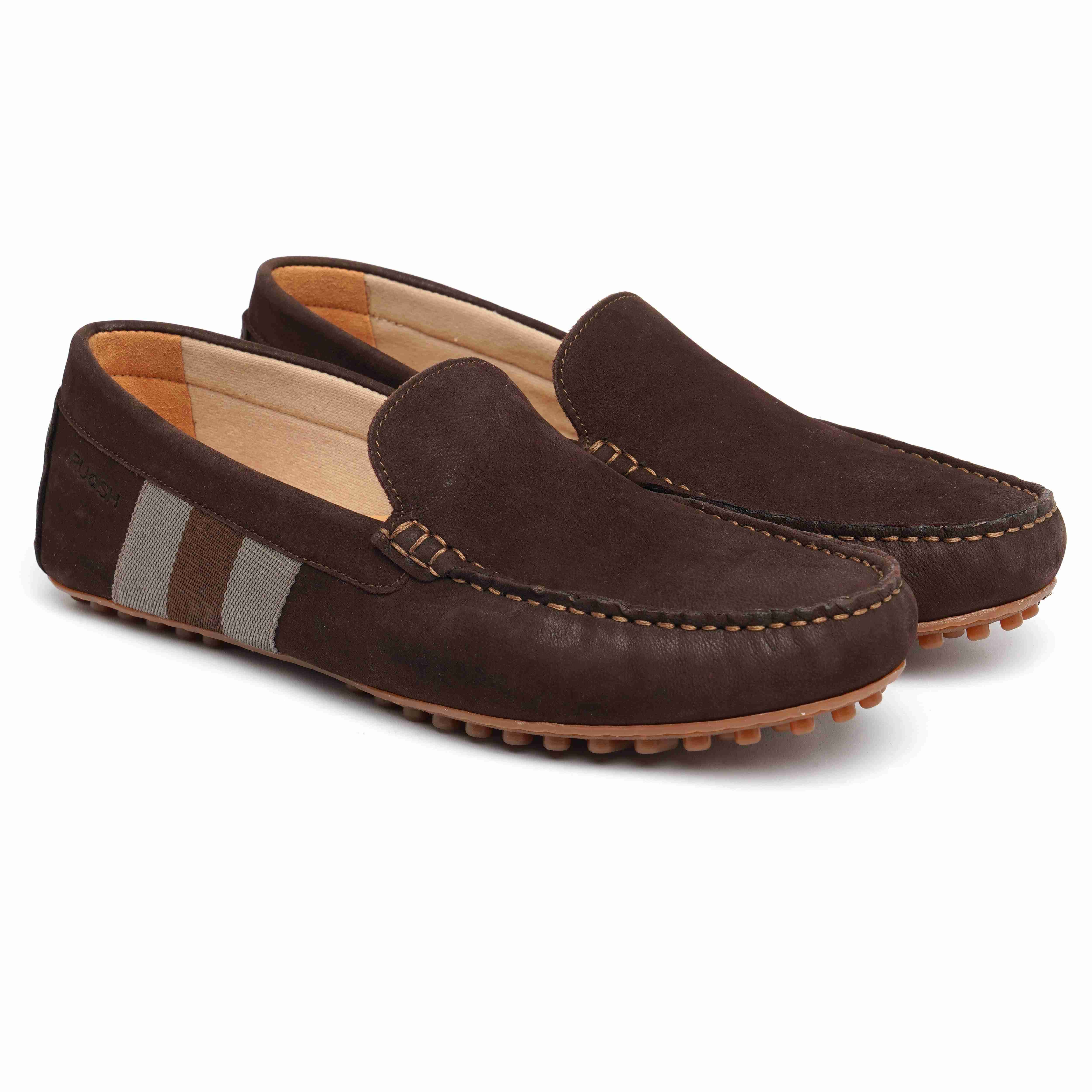 The Oman Ruosh Men Brown Nubuck Penny Loafer