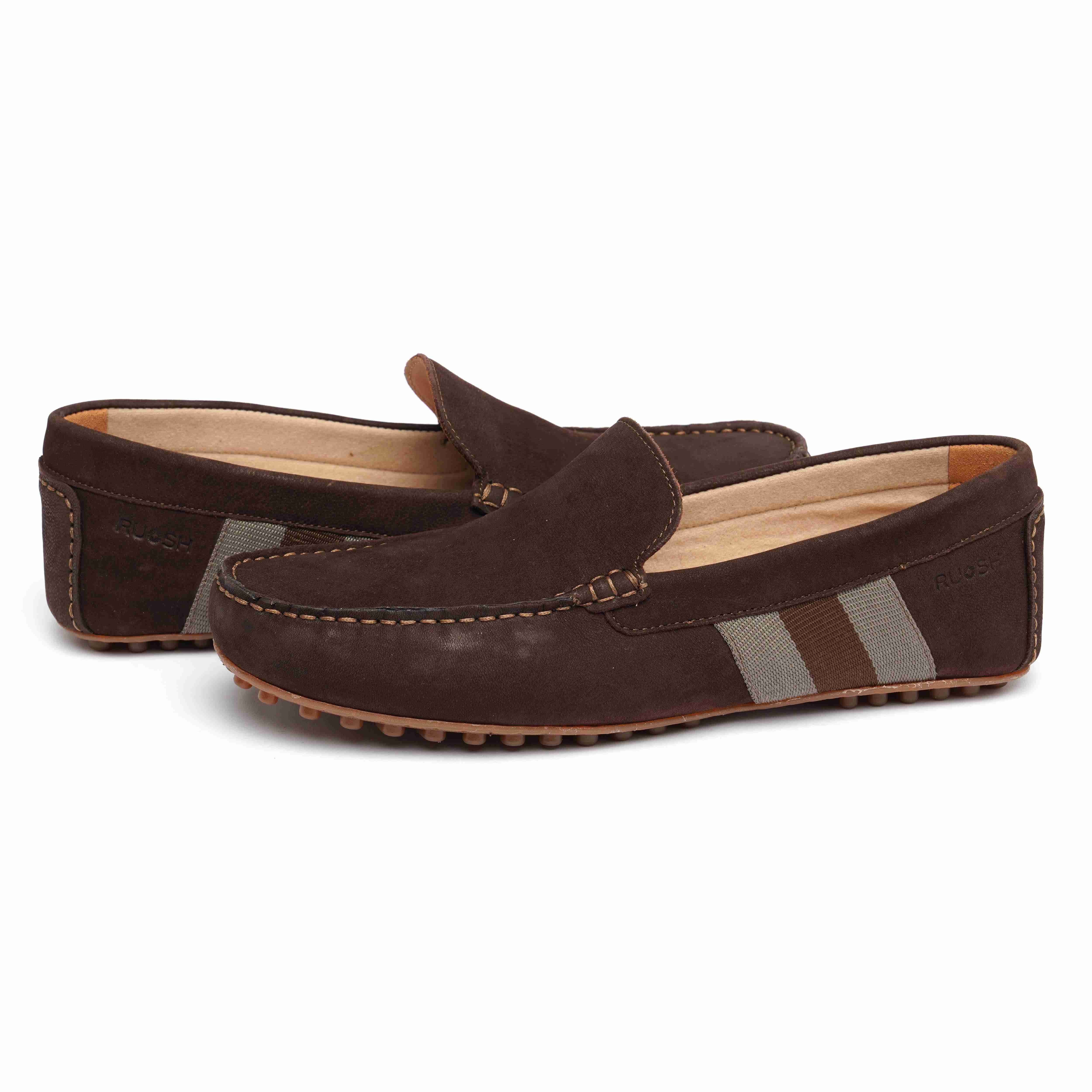 The Oman Ruosh Men Brown Nubuck Penny Loafer