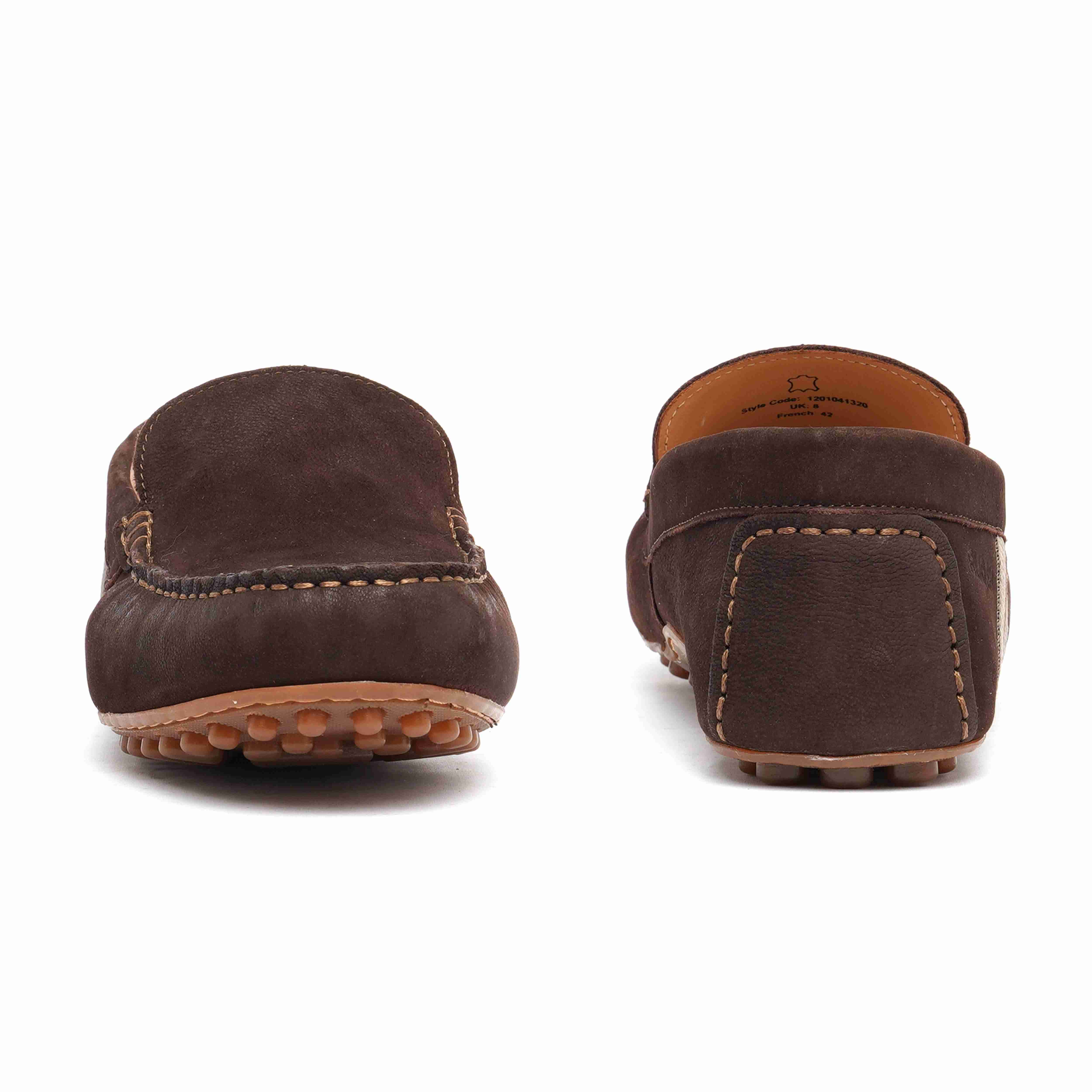 The Oman Ruosh Men Brown Nubuck Penny Loafer