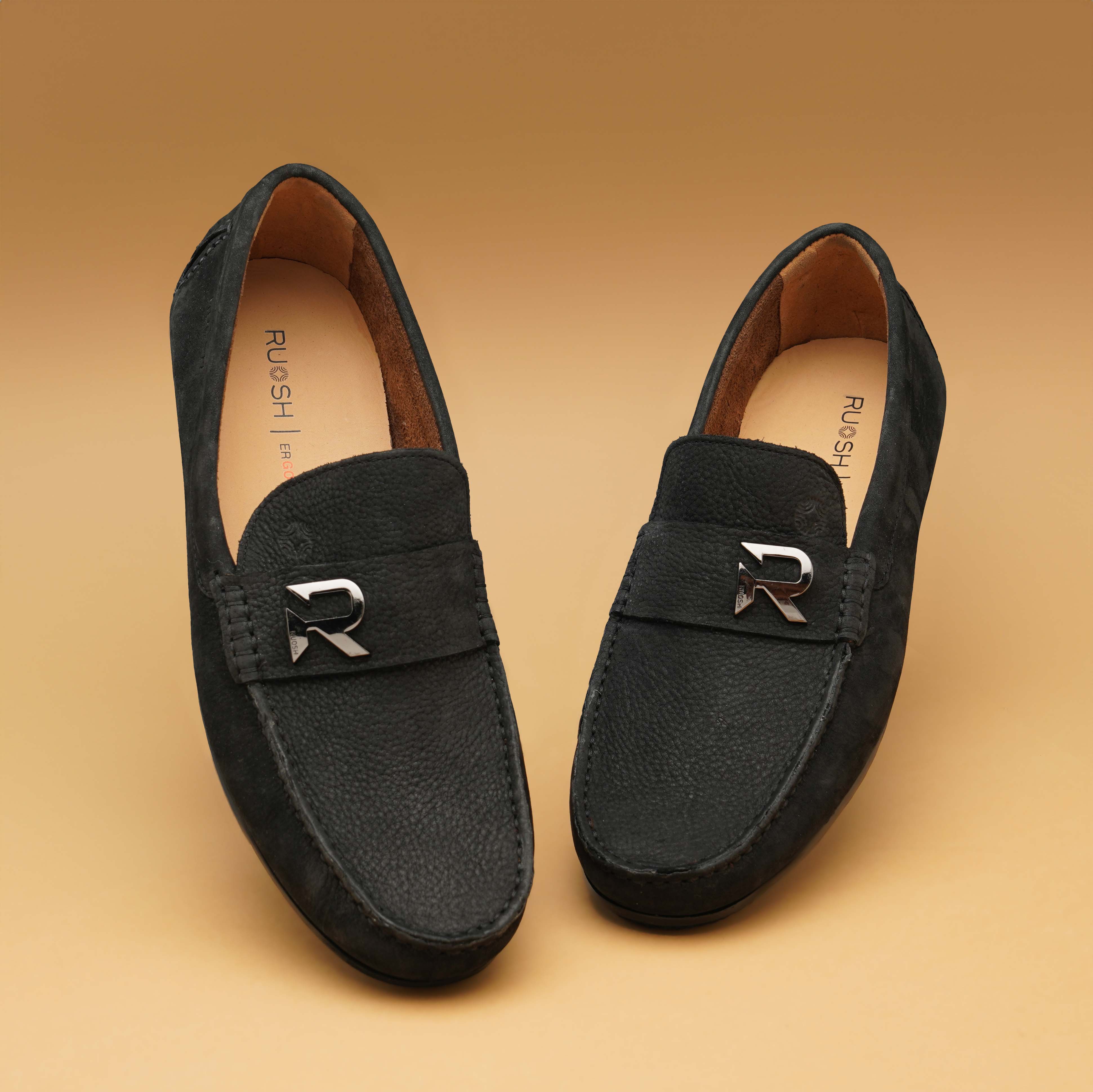 The Macau Ruosh Men Black Nubuck Driver