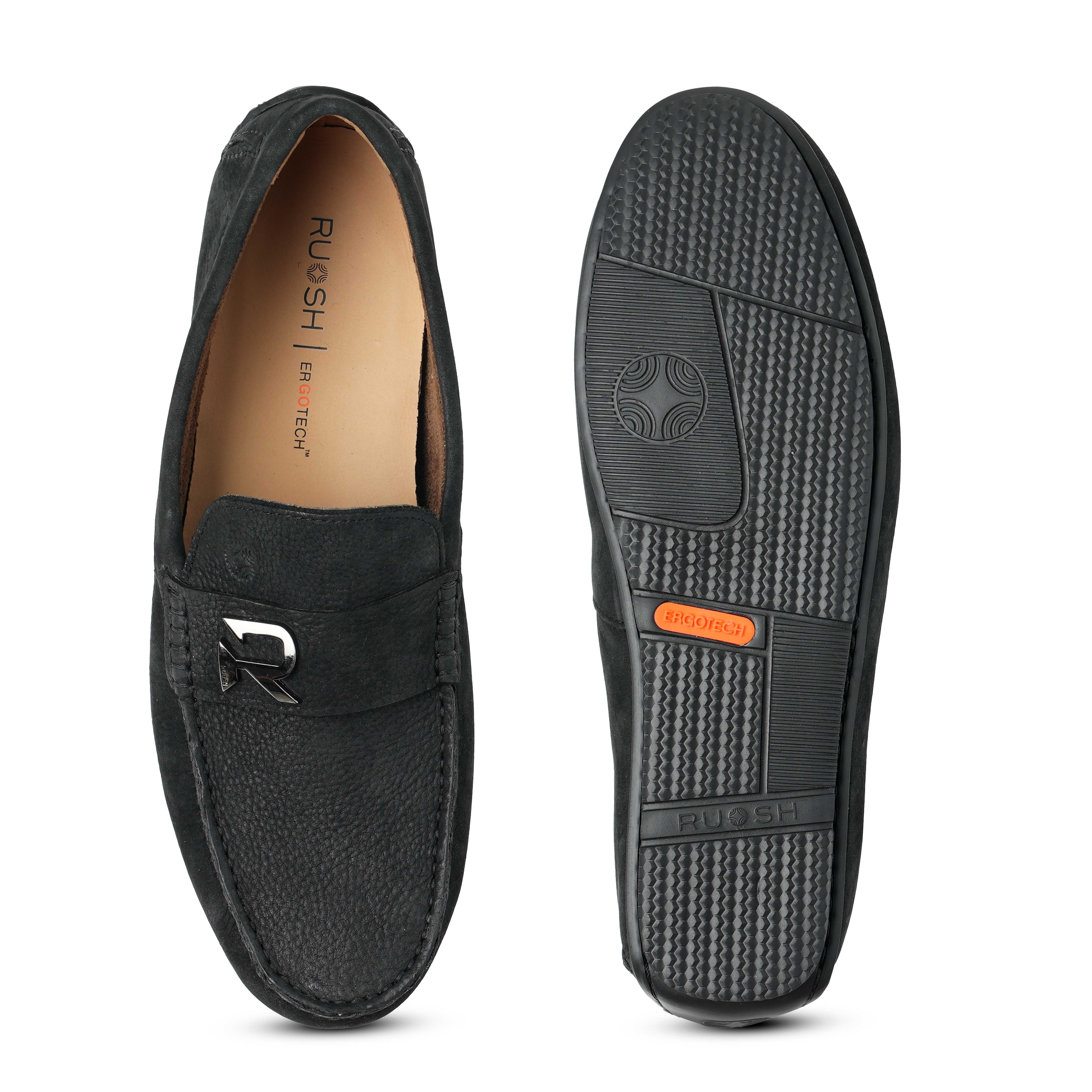 The Macau Ruosh Men Black Nubuck Driver