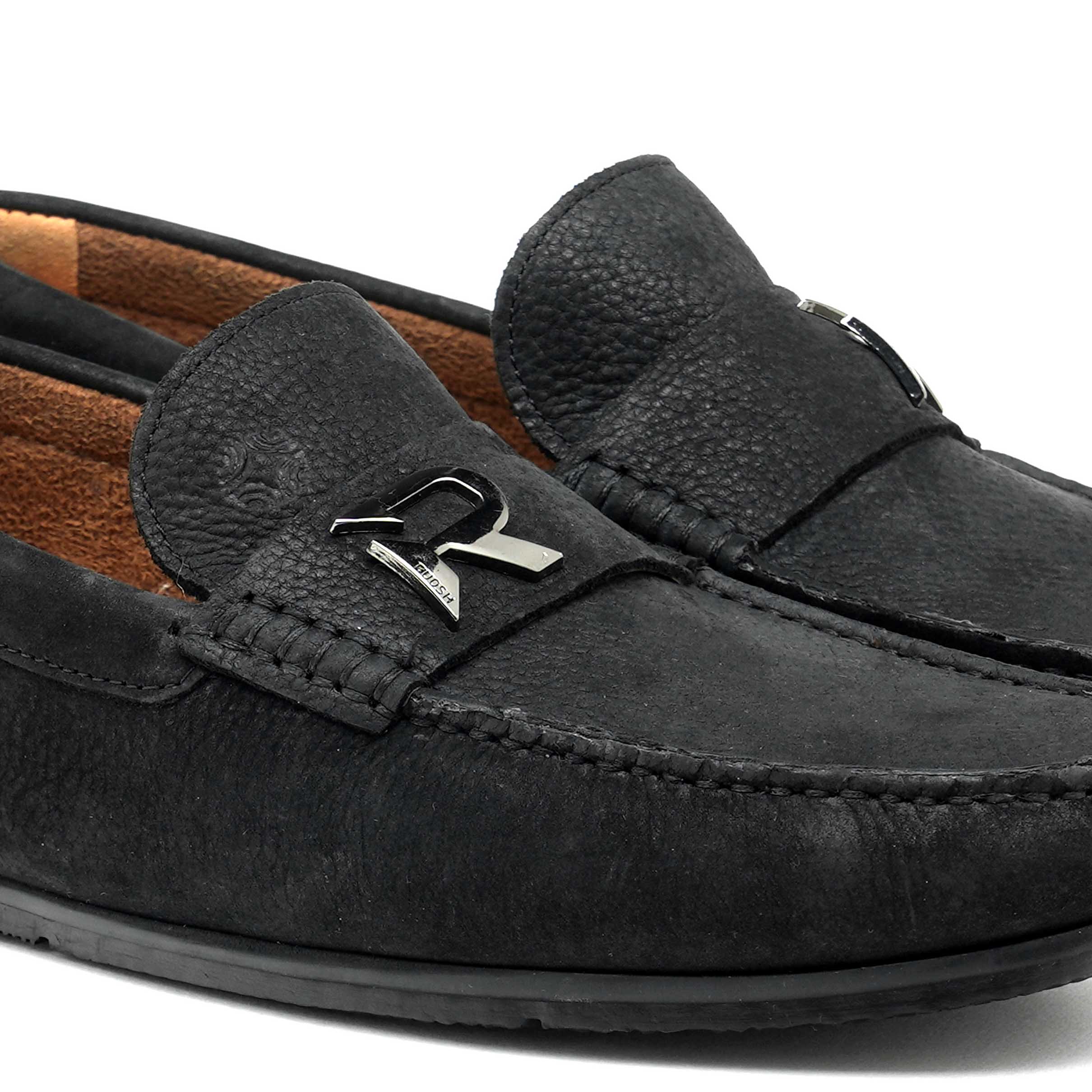 The Macau Ruosh Men Black Nubuck Driver