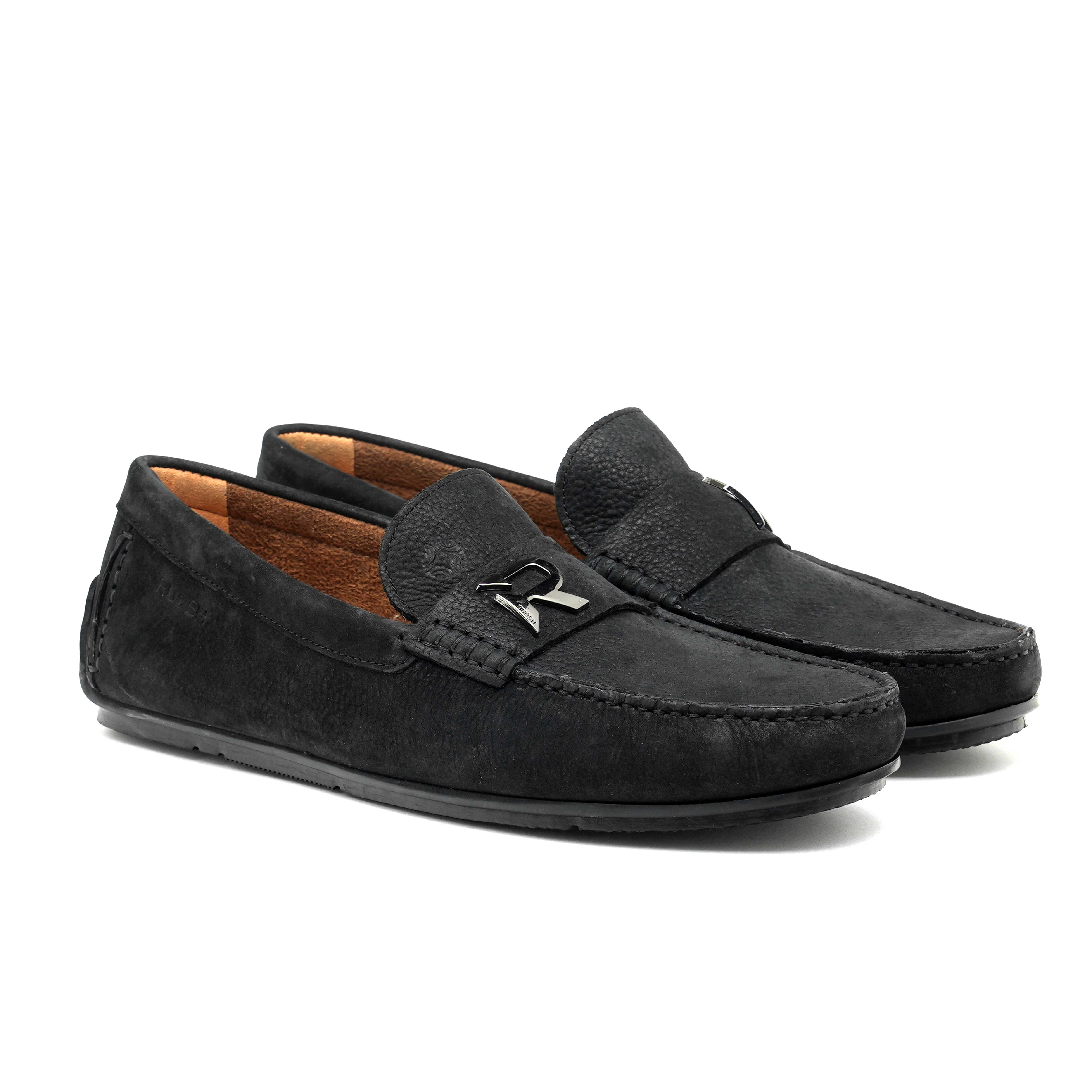 The Macau Ruosh Men Black Nubuck Driver