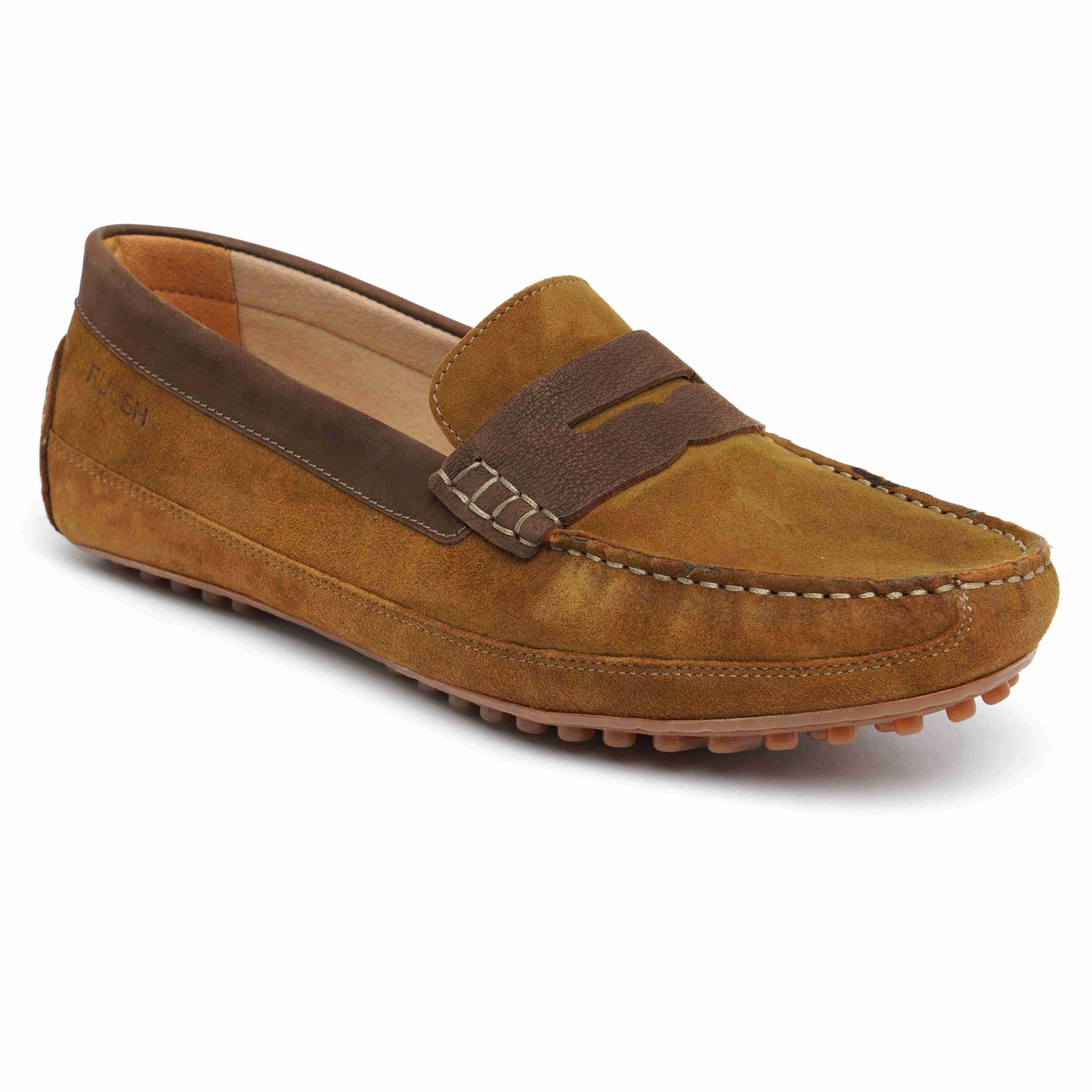 The Oman Ruosh Men Tan Nubuck Penny Loafer