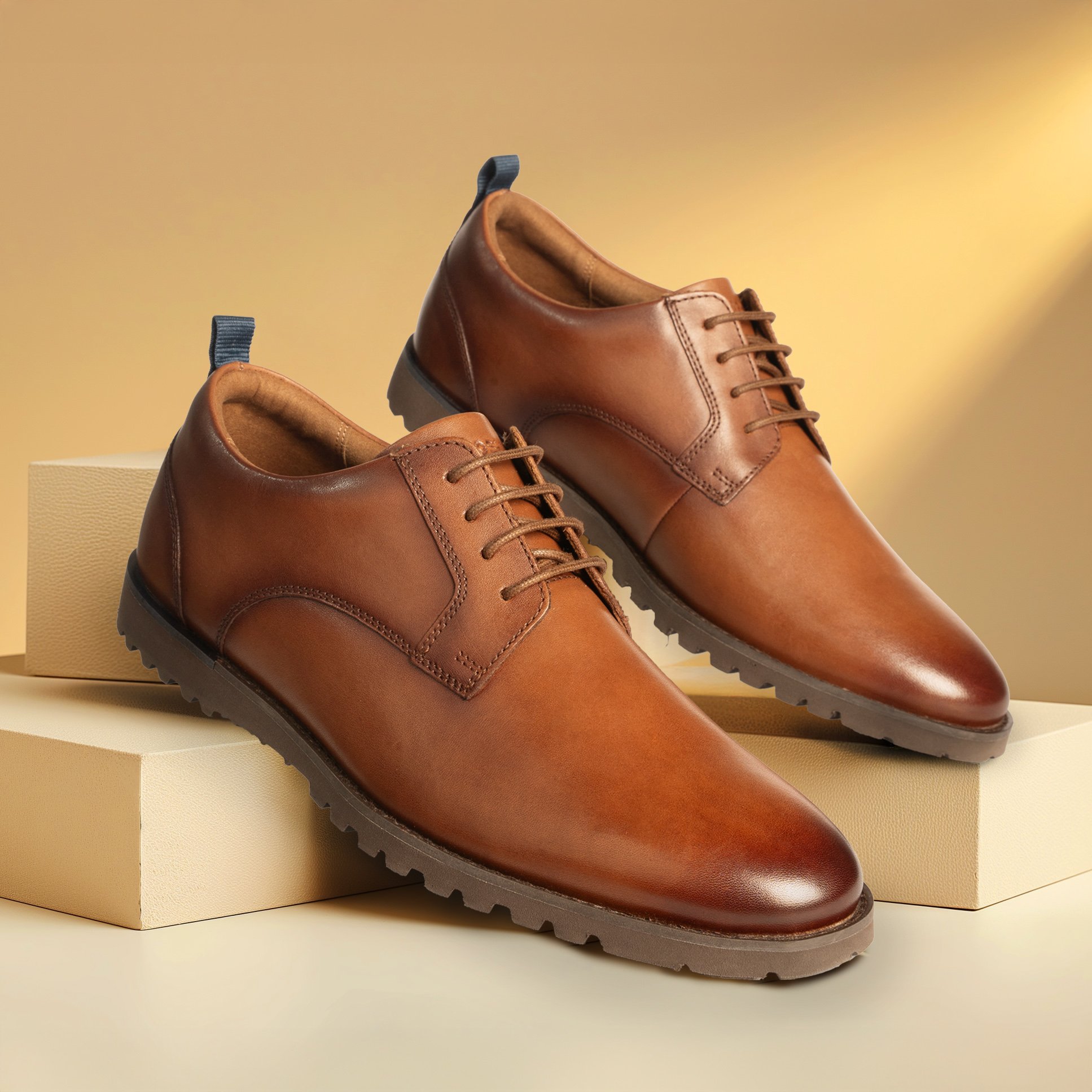 The Miami Lace2  Ruosh Men Tan Casual Derby