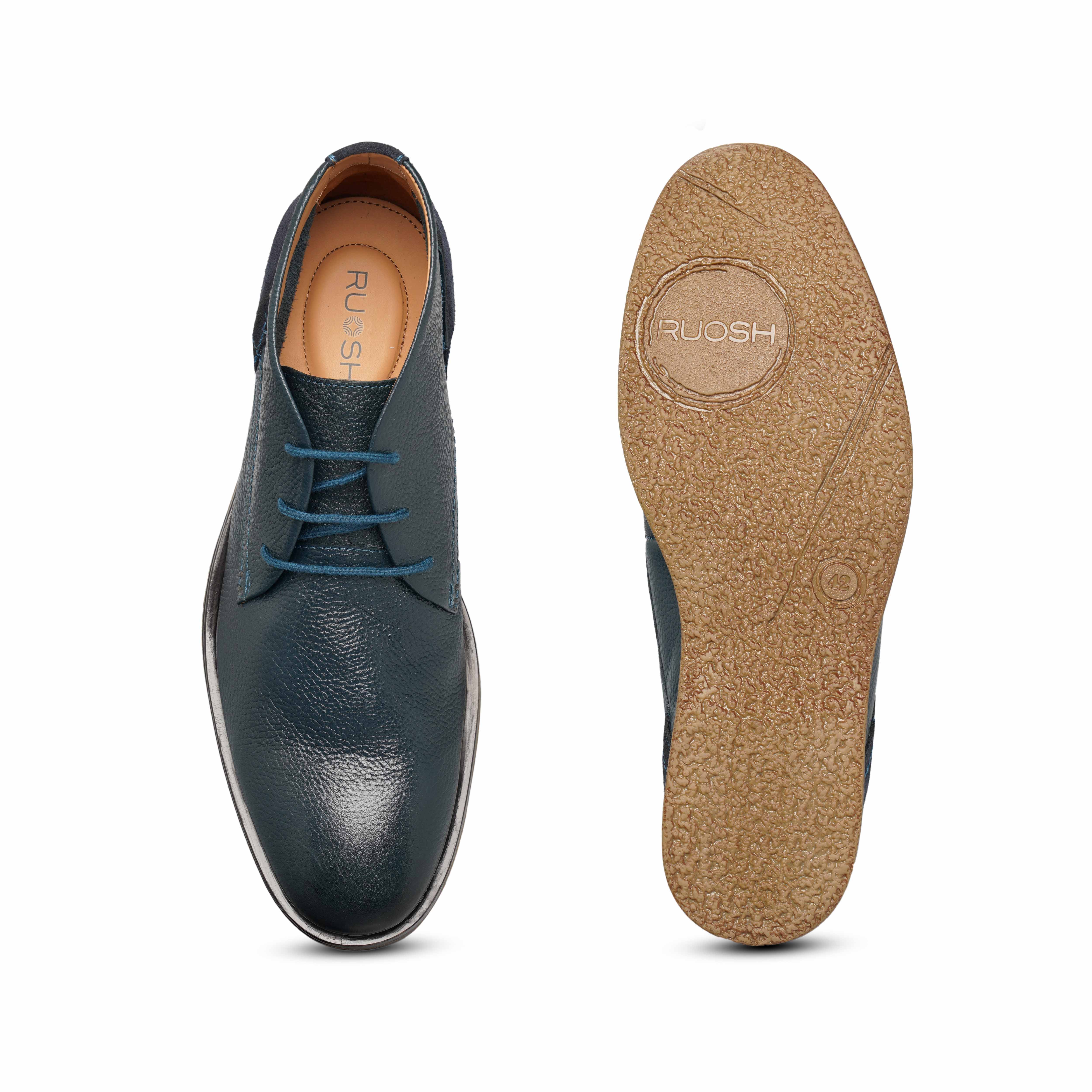The Venice Ruosh Men Navy Ankle Chukka Boot