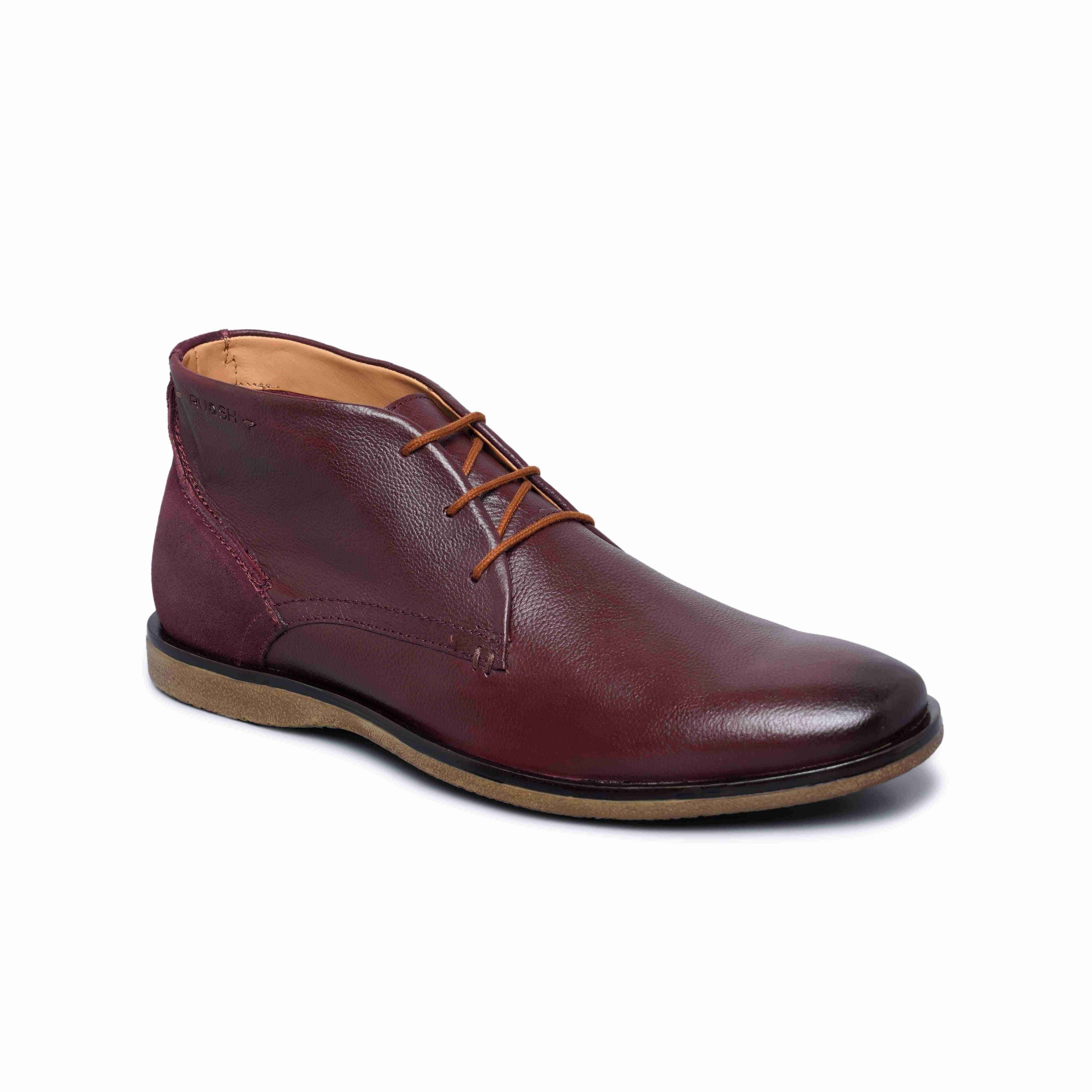 The Venice Ruosh Men Burgundy Ankle Chukka Boot