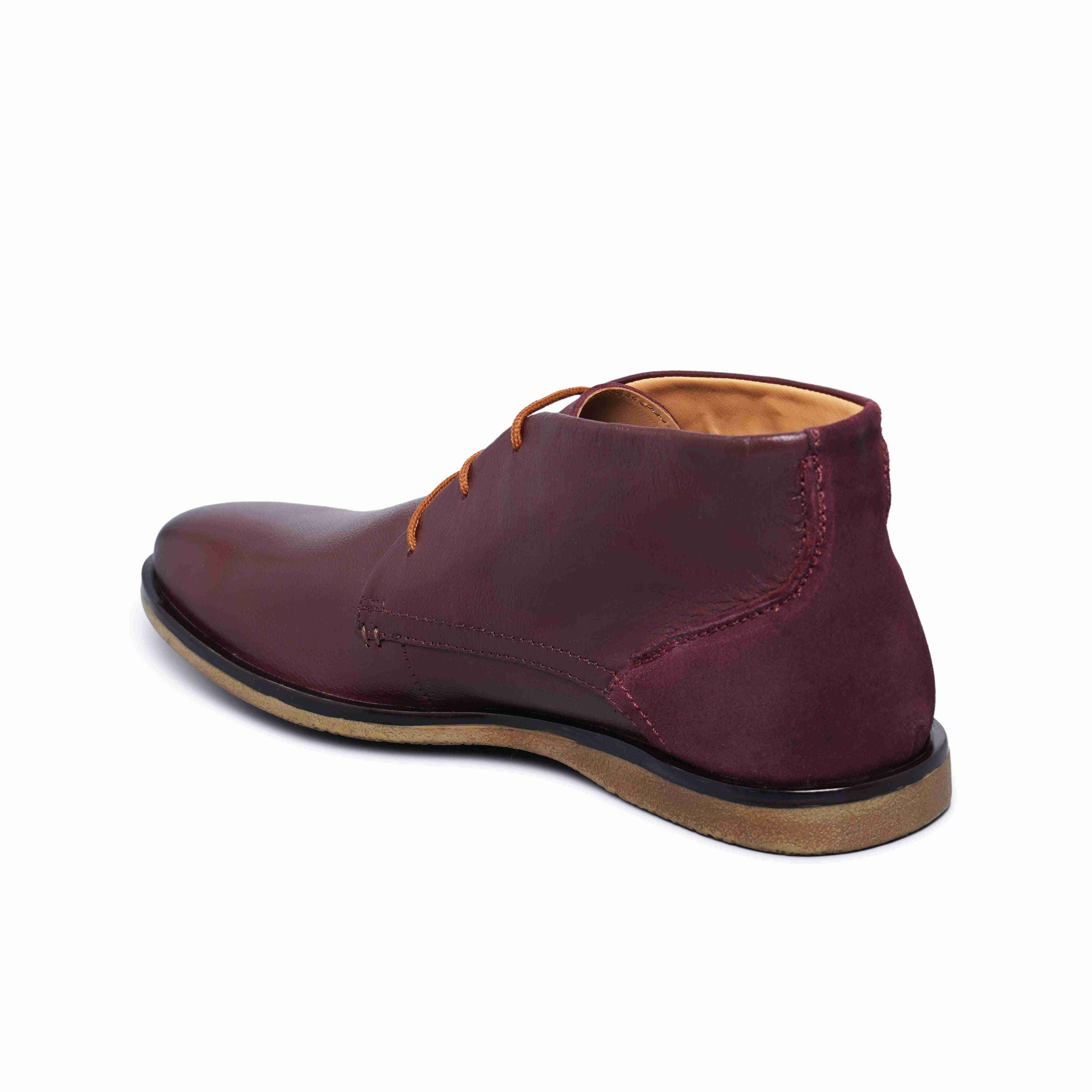 The Venice Ruosh Men Burgundy Ankle Chukka Boot