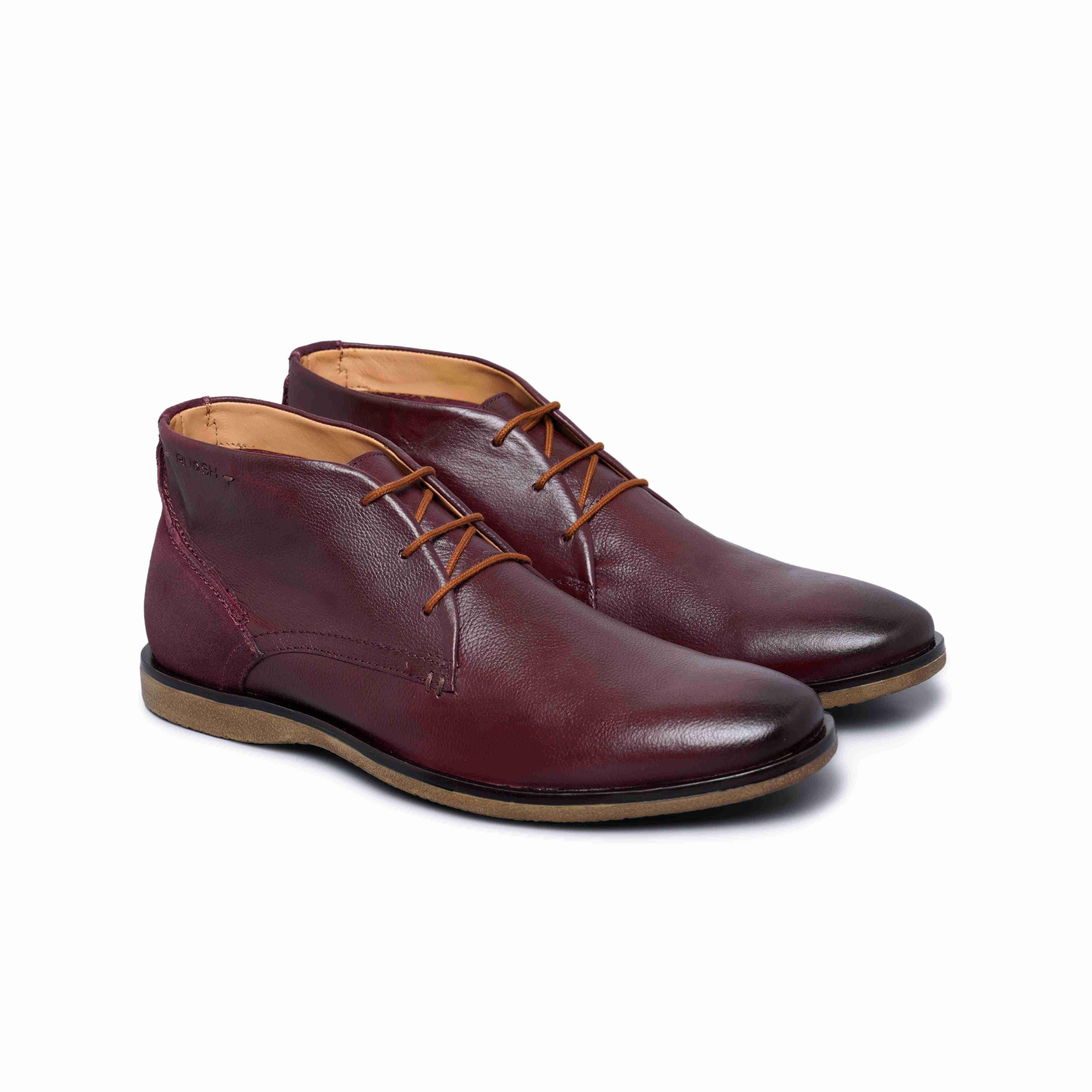 The Venice Ruosh Men Burgundy Ankle Chukka Boot