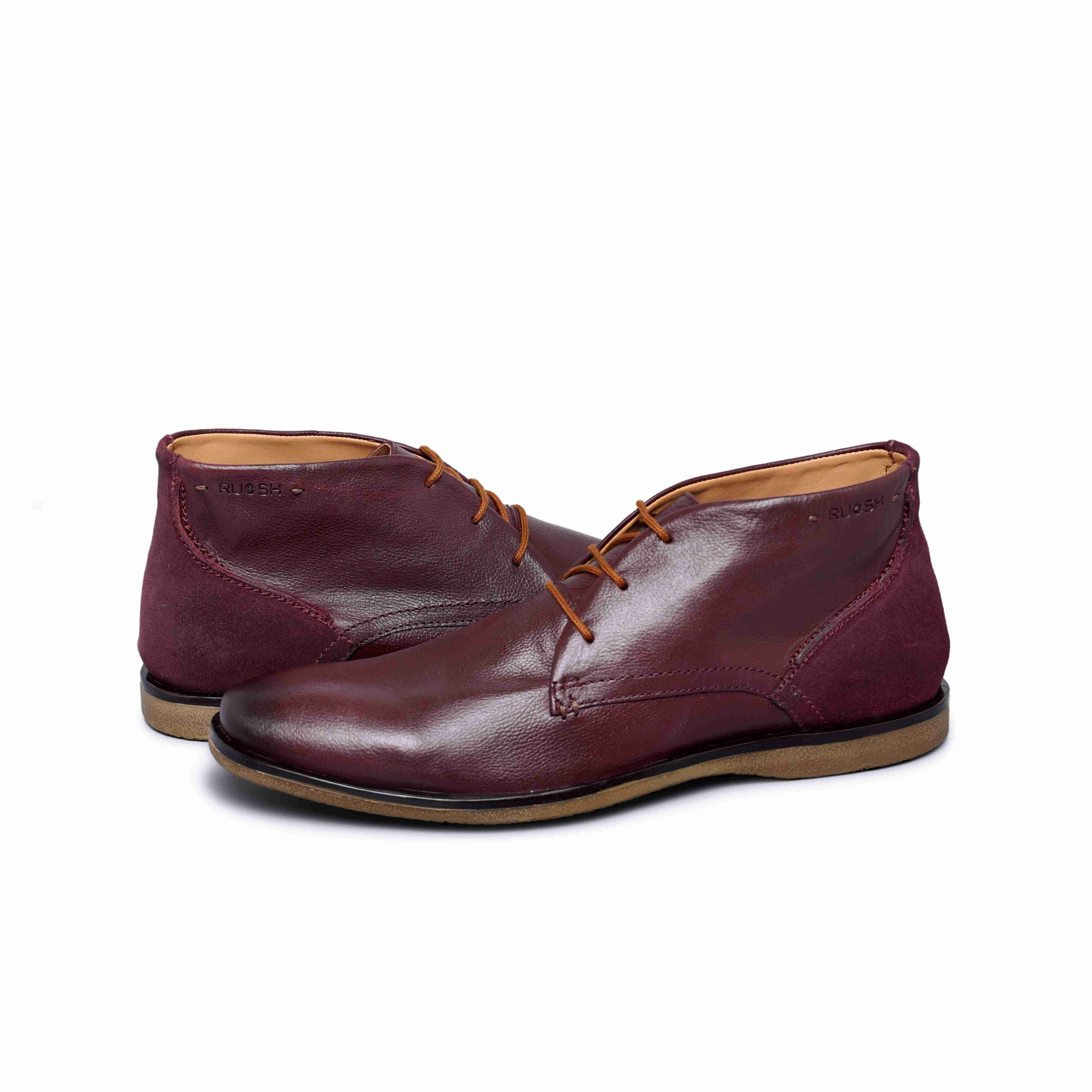 The Venice Ruosh Men Burgundy Ankle Chukka Boot