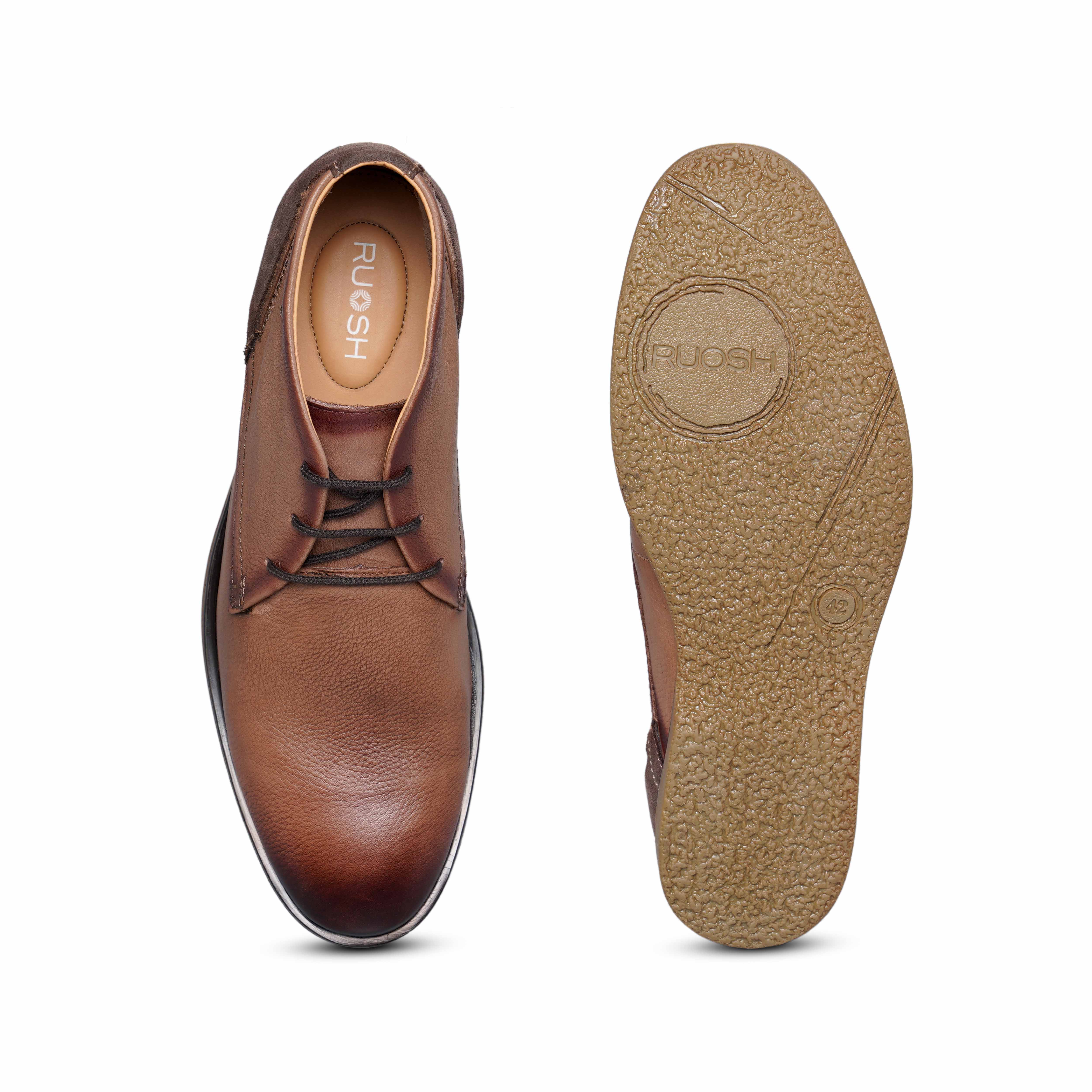 The Venice Ruosh Men Beige Ankle Chukka Boot