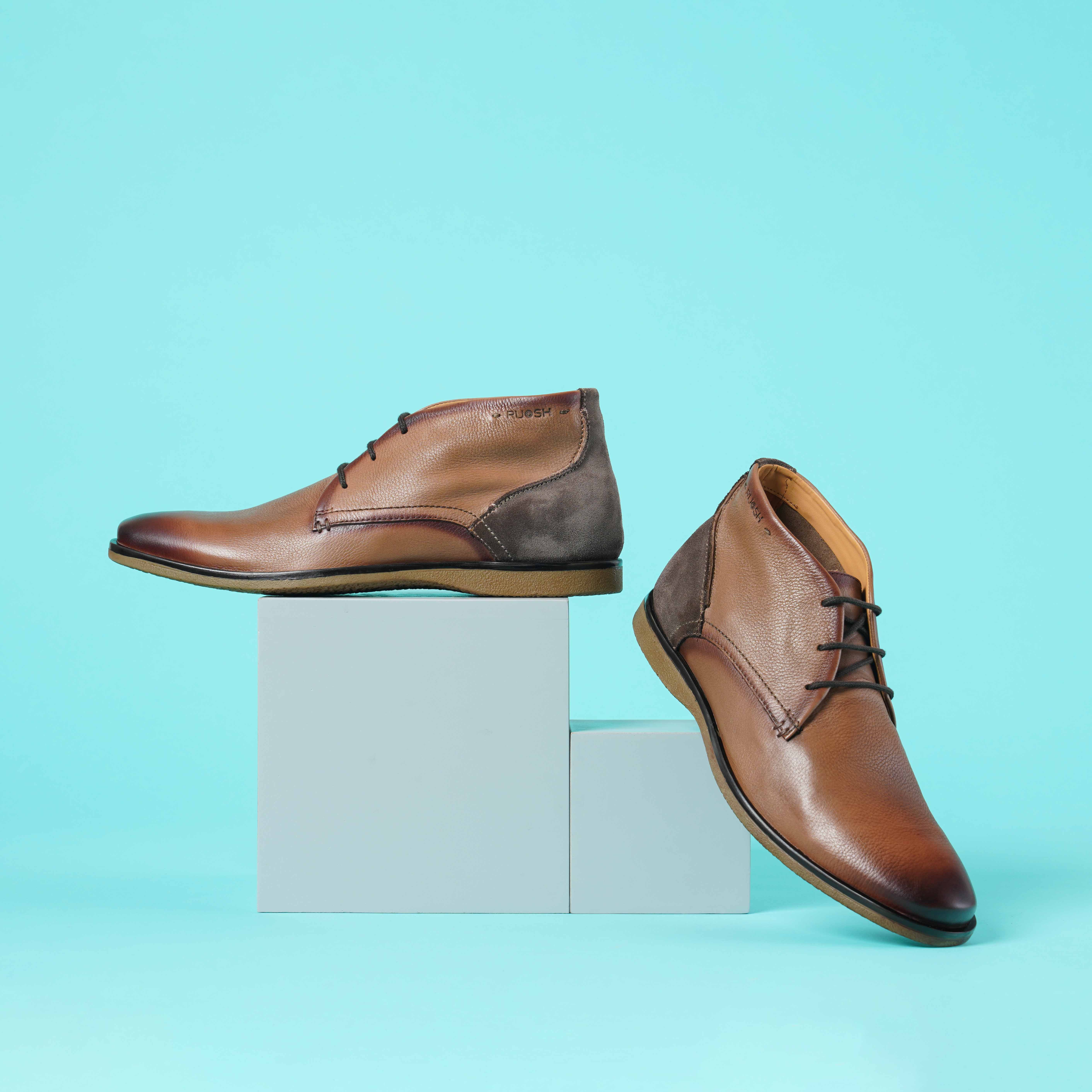 The Venice Ruosh Men Beige Ankle Chukka Boot