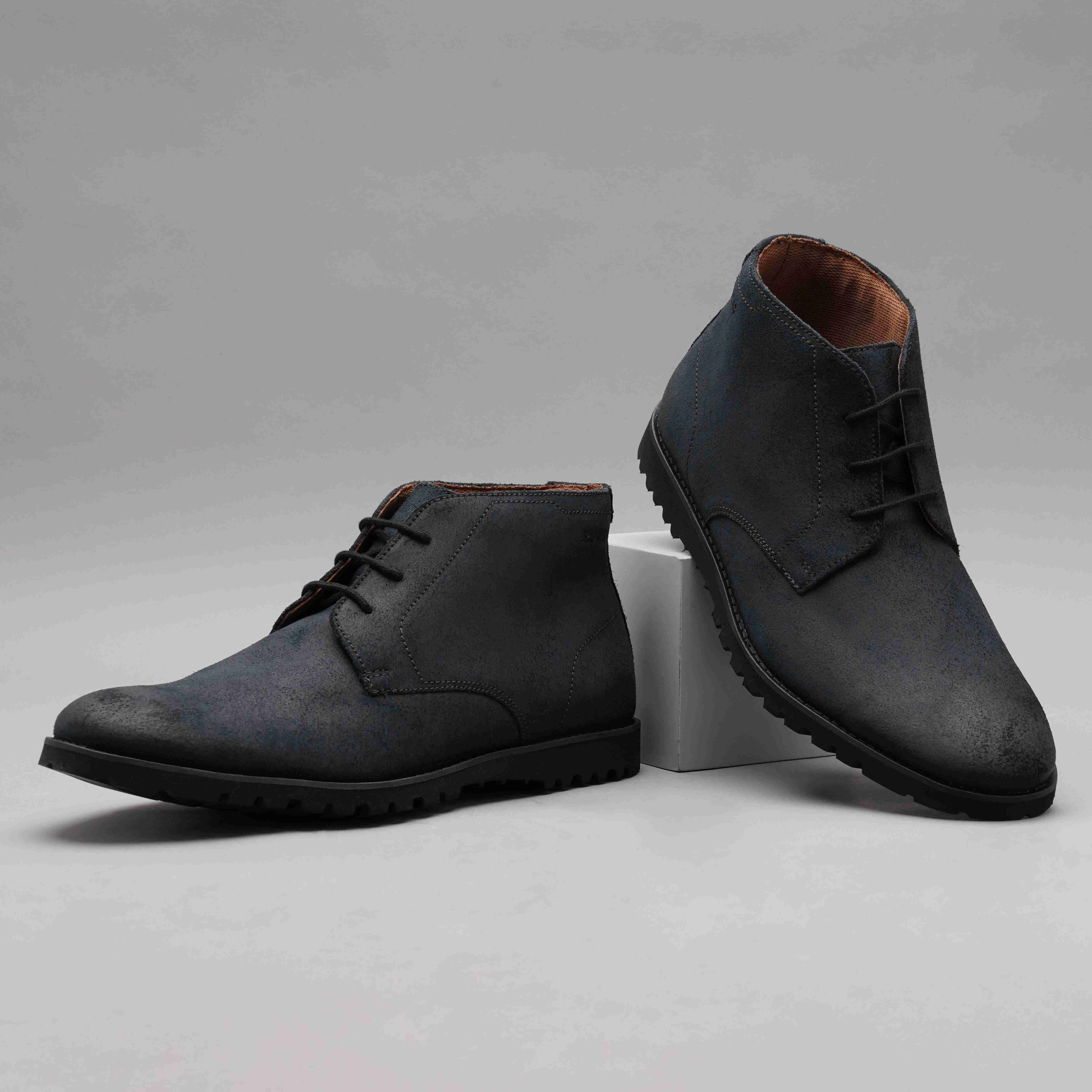 The Otes Ruosh Men Blue Ankle Chukka Boot
