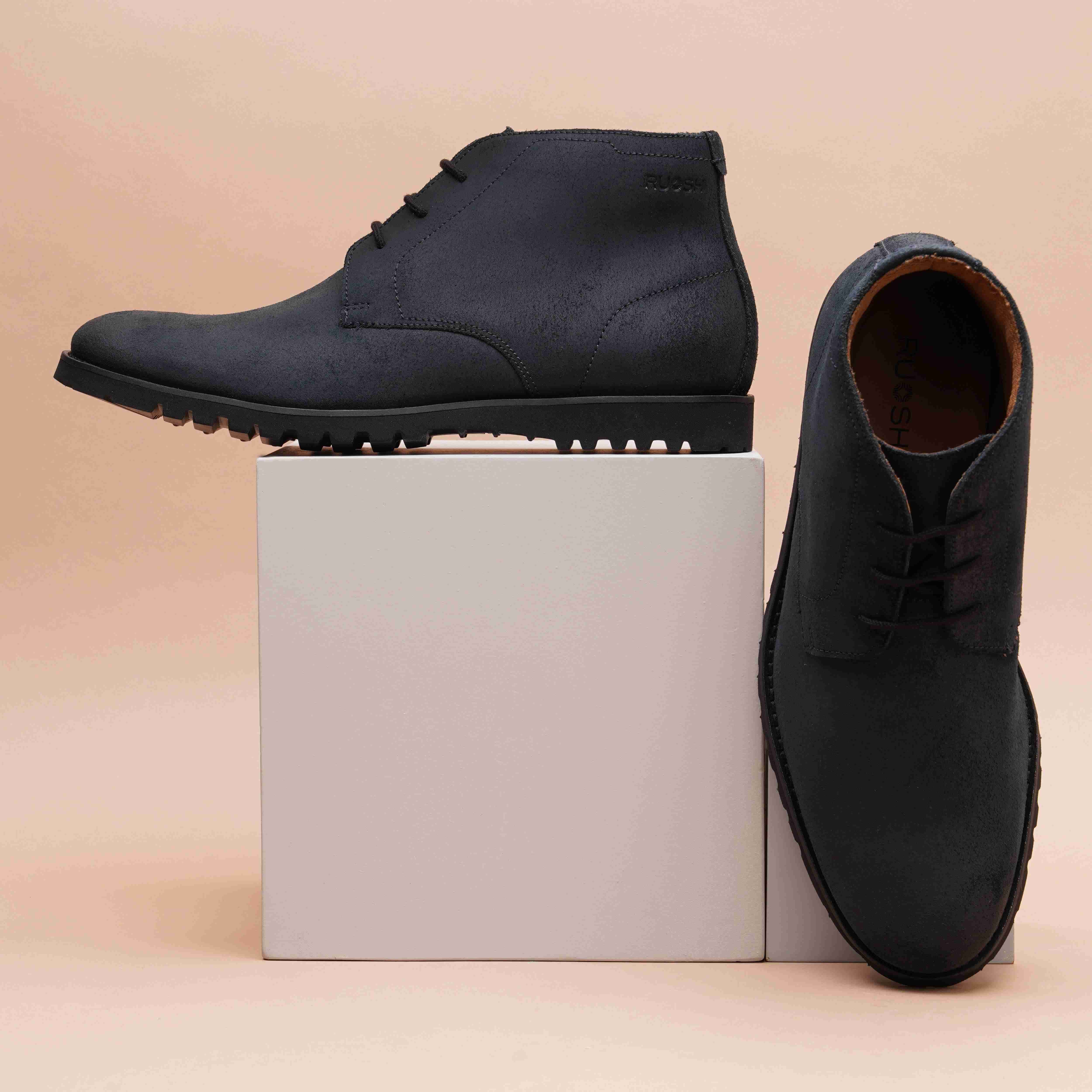 The Otes Ruosh Men Blue Ankle Chukka Boot