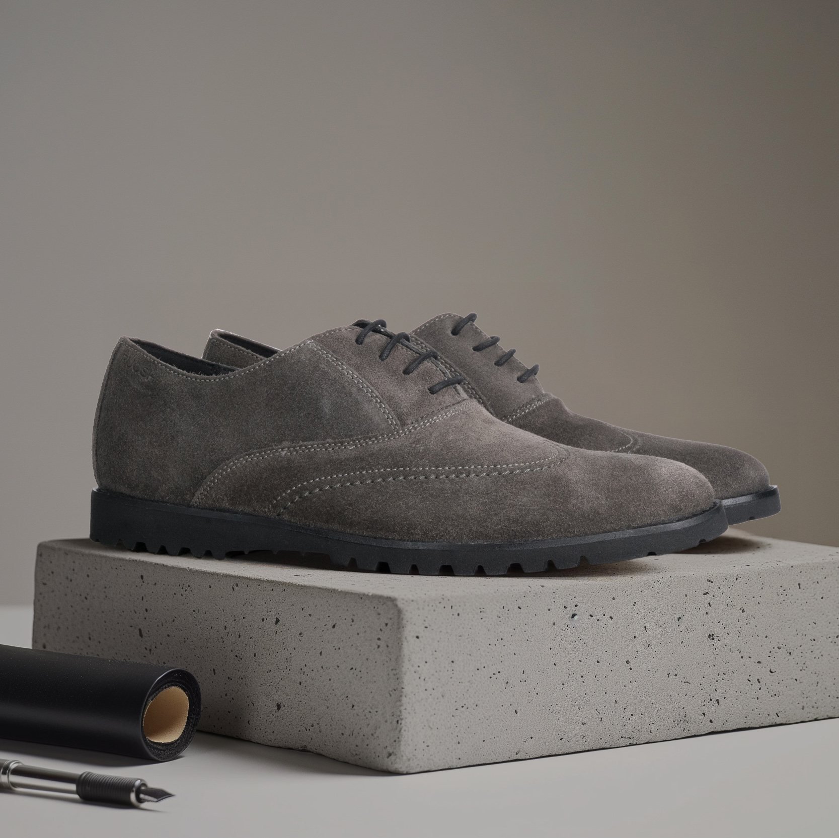 The Otes  Ruosh Men Grey Casual Oxford