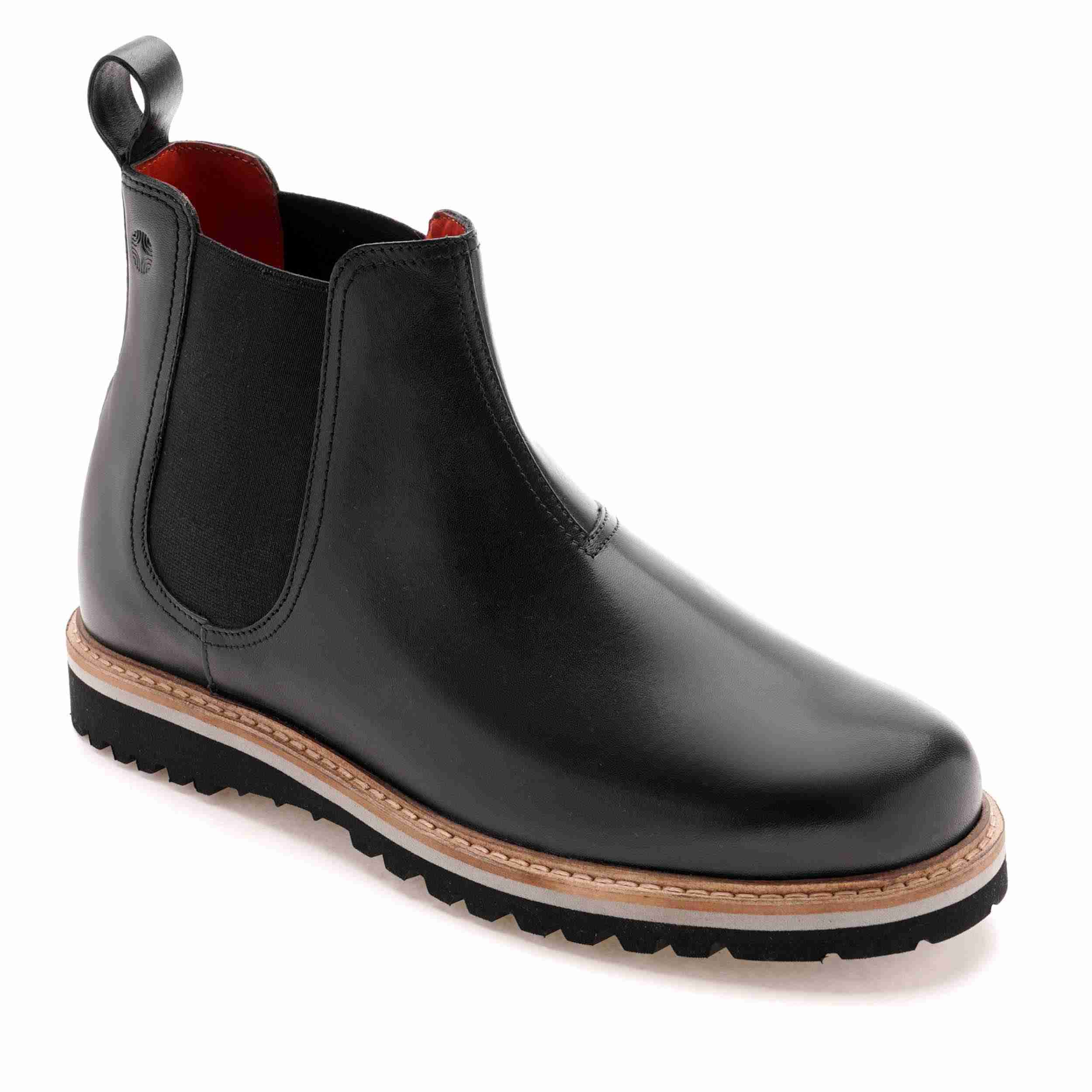 The Dalton Ruosh Men Black Smart Chelsea Boot
