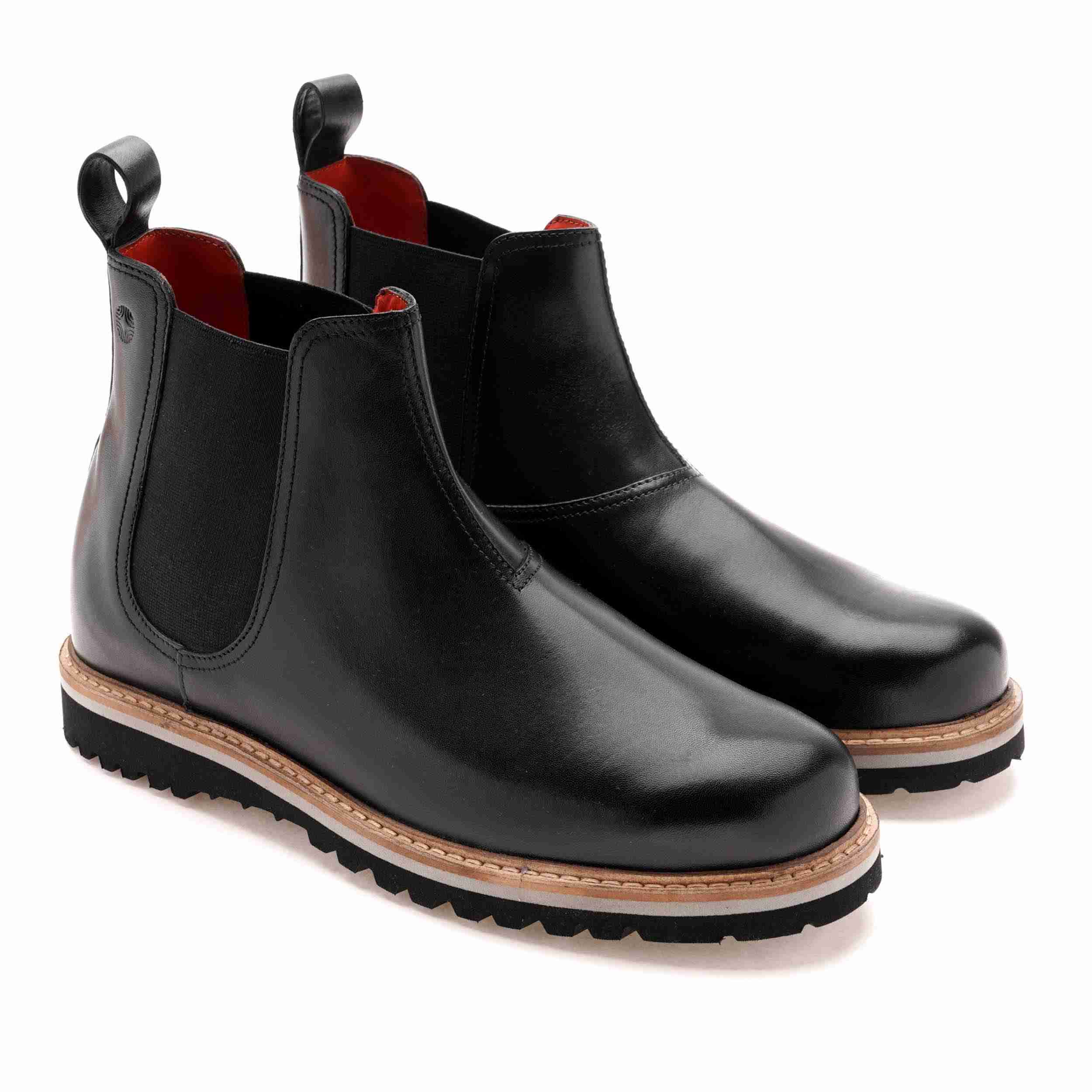 The Dalton Ruosh Men Black Smart Chelsea Boot