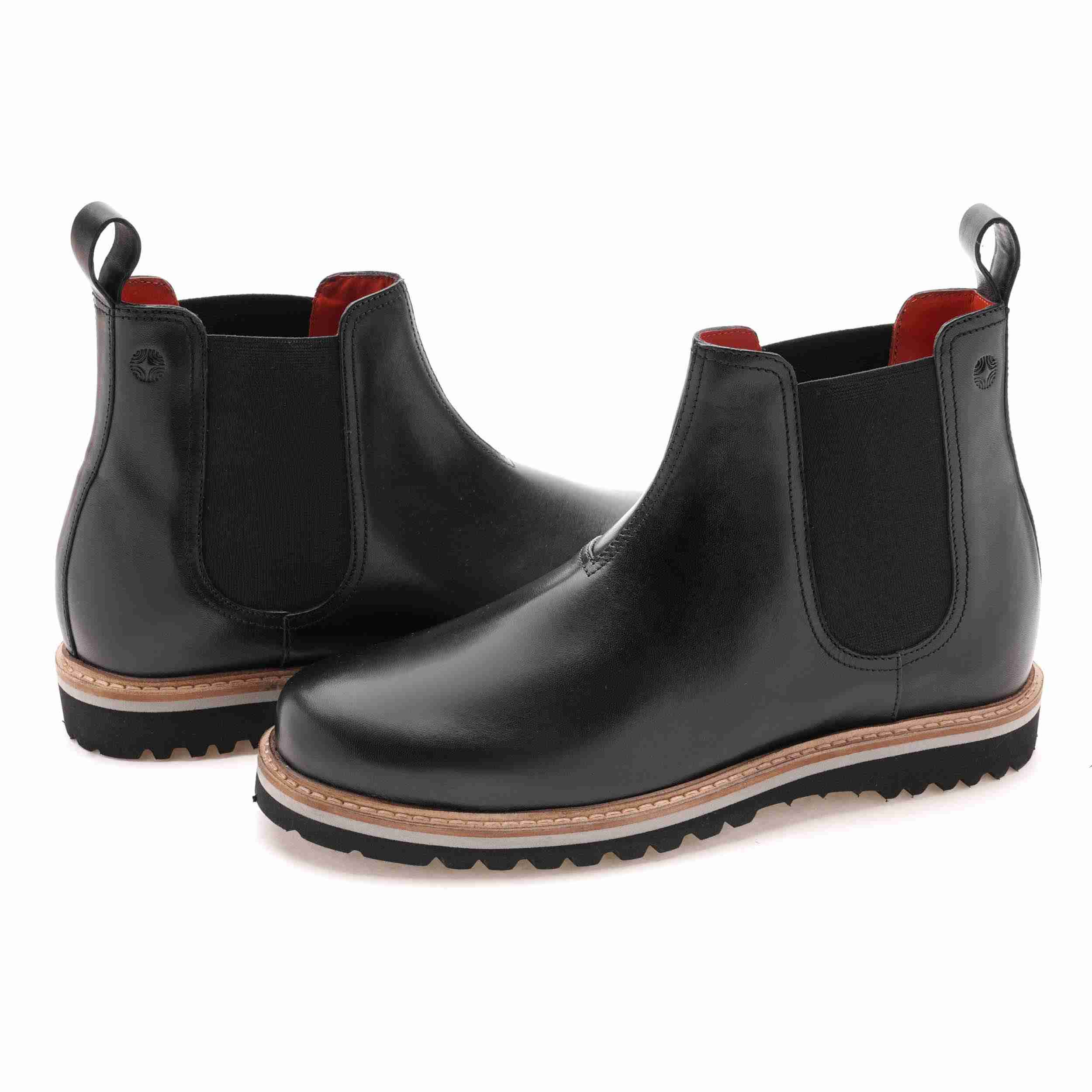 The Dalton Ruosh Men Black Smart Chelsea Boot