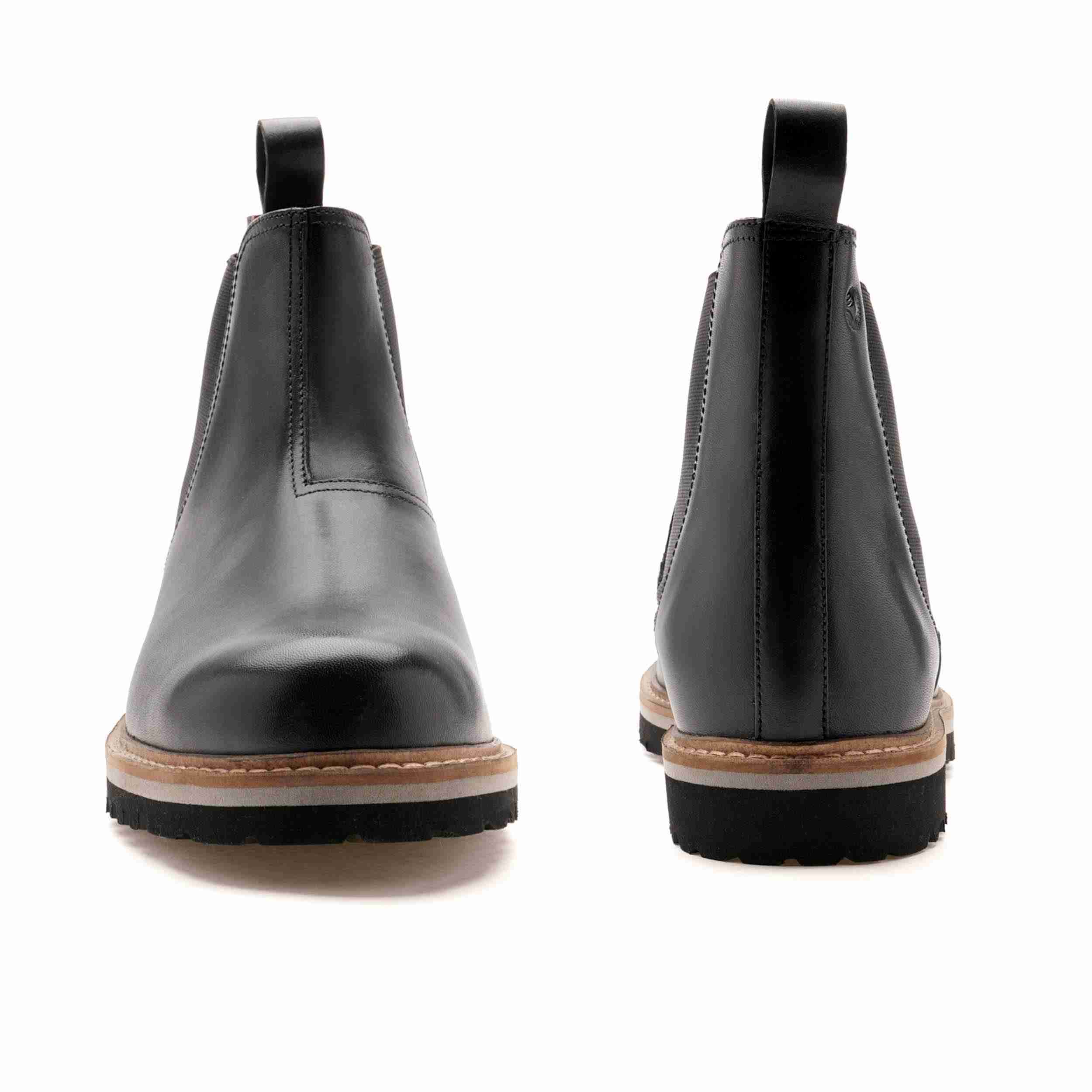 The Dalton Ruosh Men Black Smart Chelsea Boot