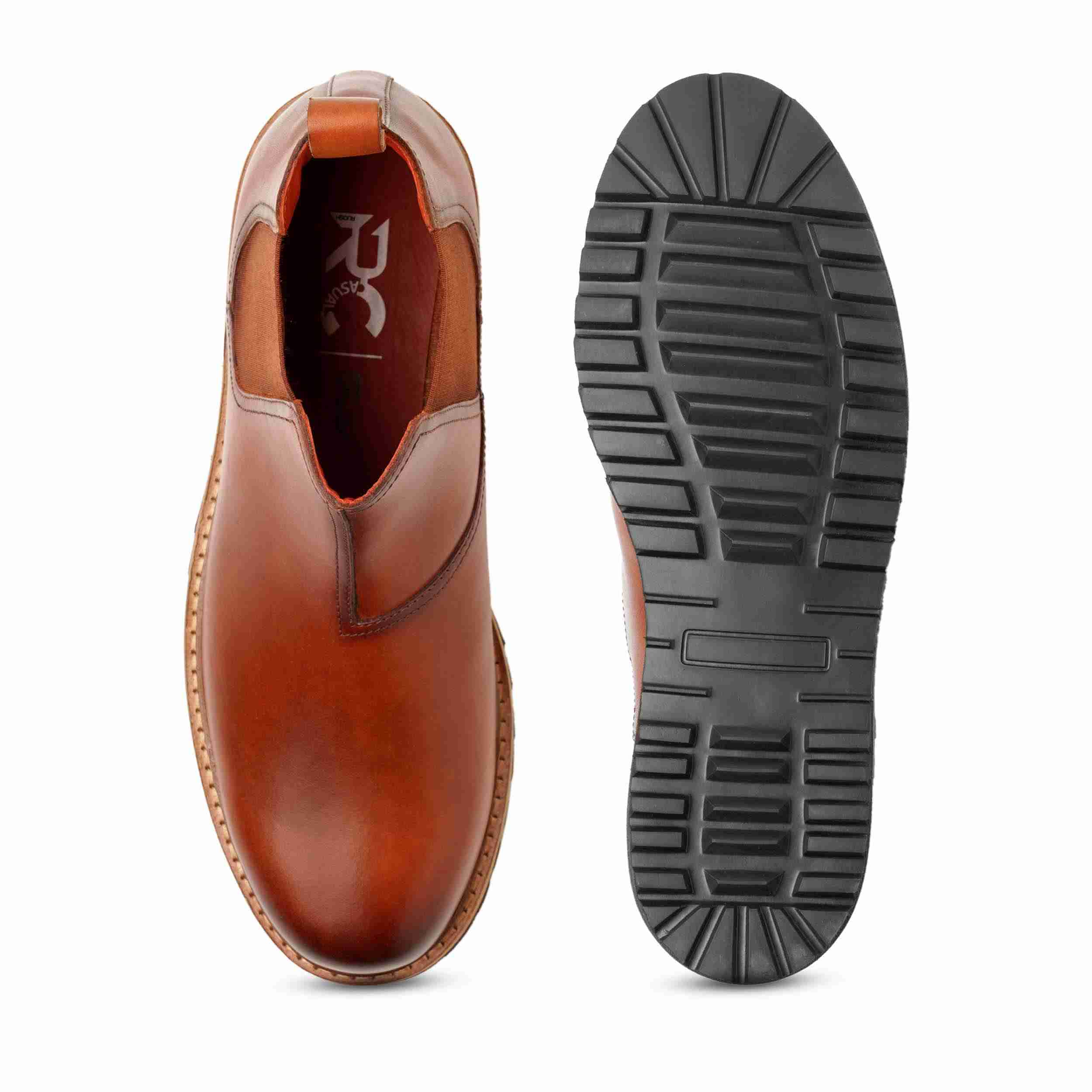 The Dalton Ruosh Men Tan Smart Chelsea Boot