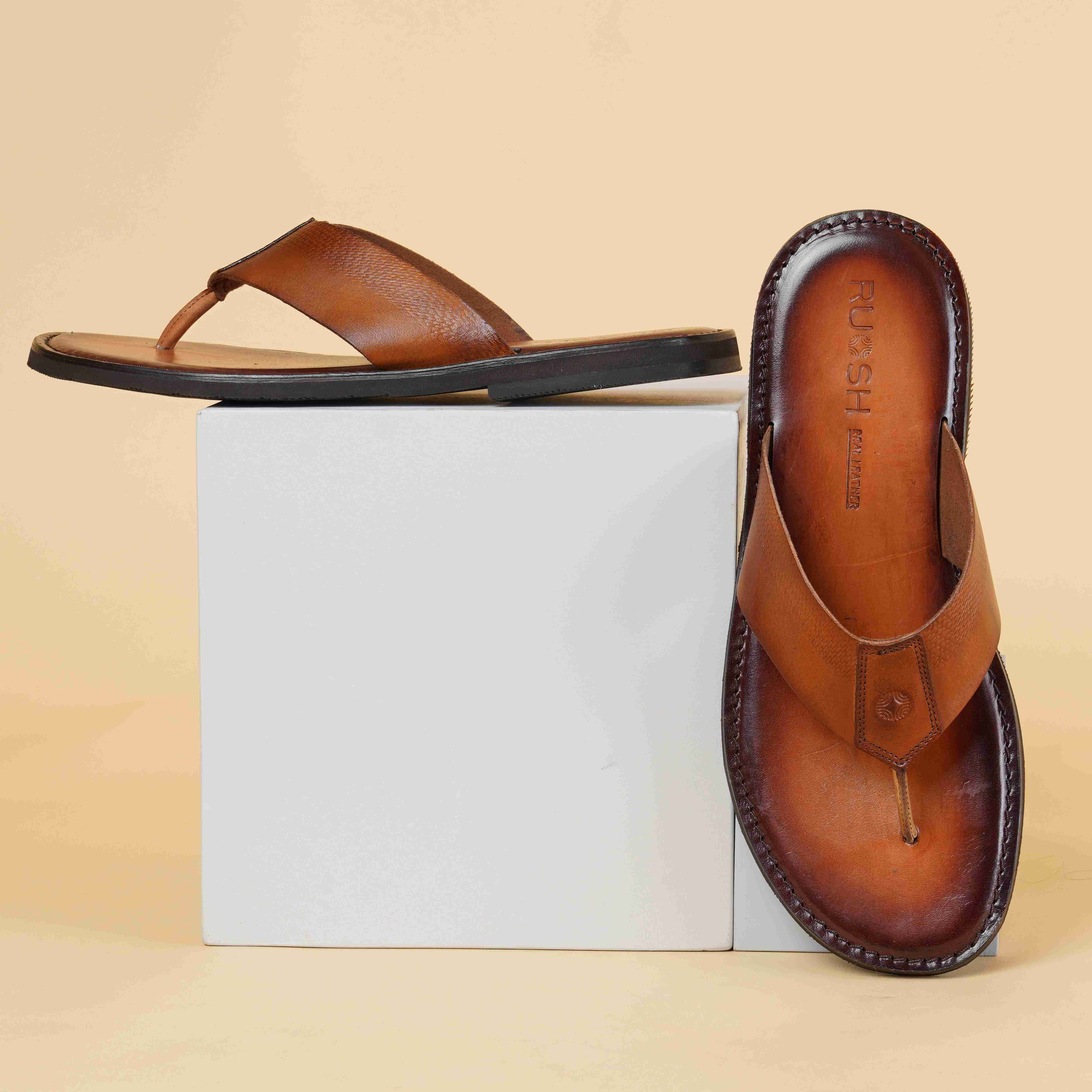 The Pisa Ruosh Men Tan Slipper
