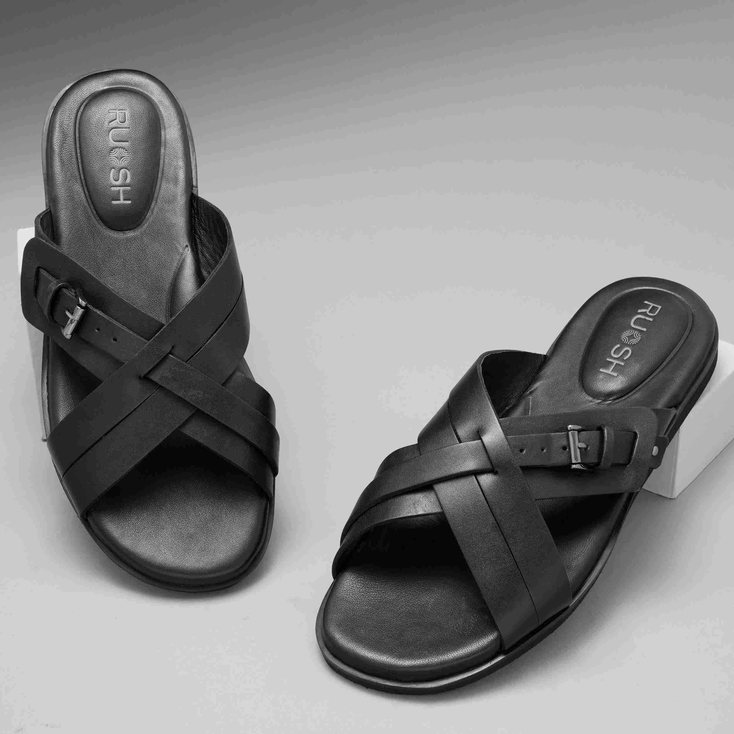 The Rio Ruosh Men Black Slipper