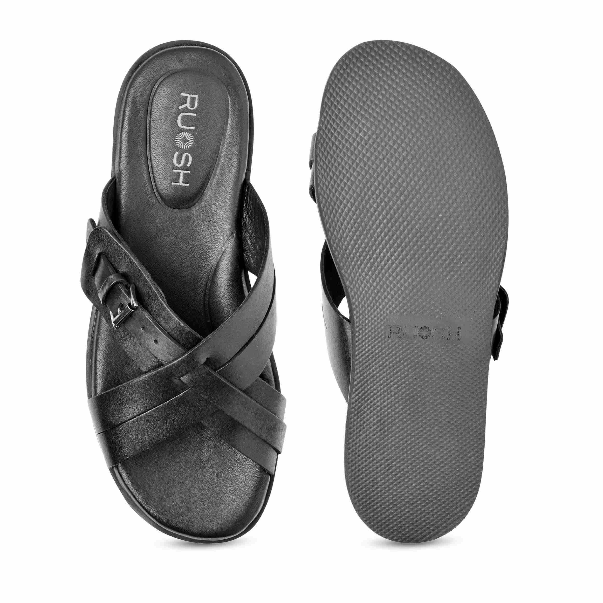 The Rio Ruosh Men Black Slipper