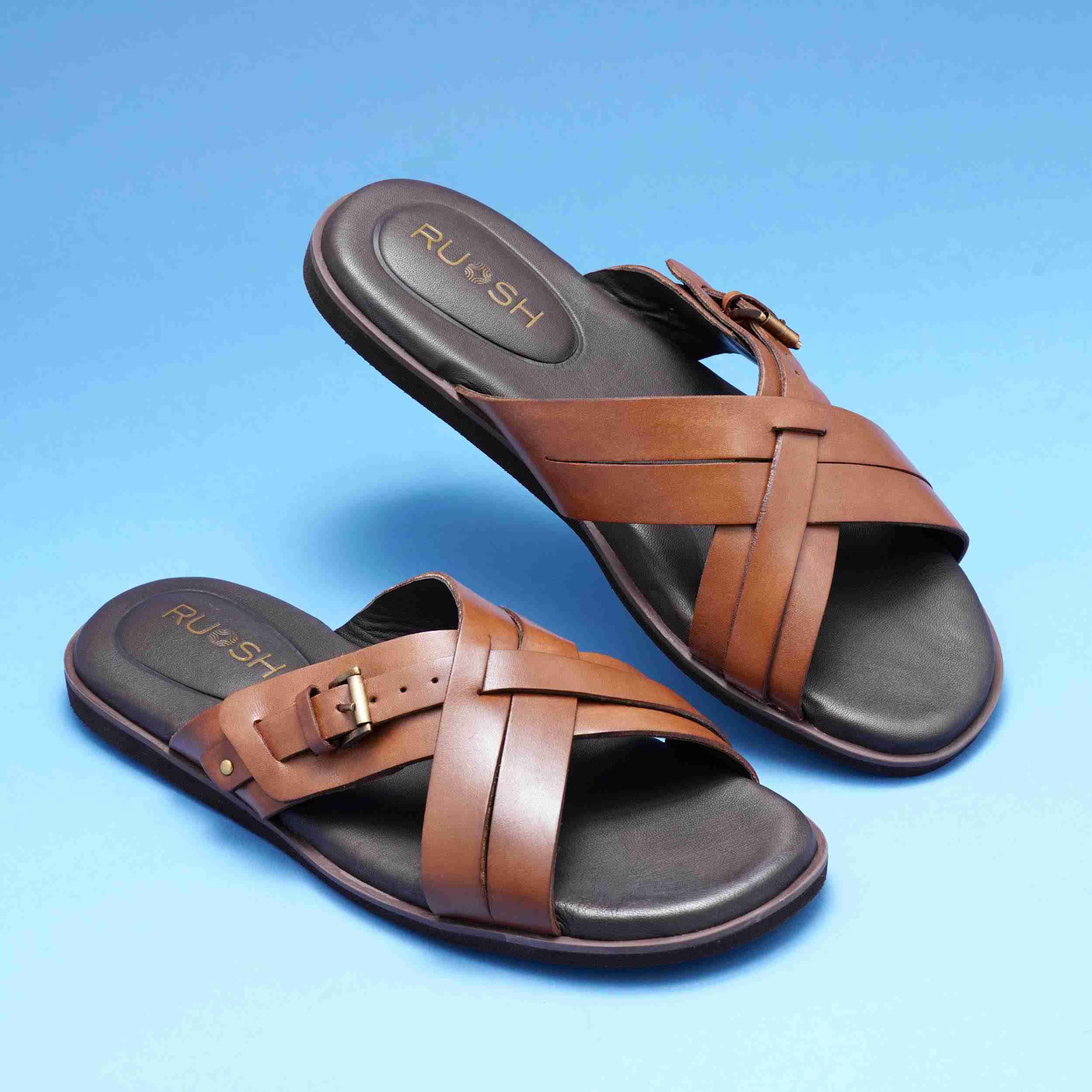 The Rio Ruosh Men Tan Slipper