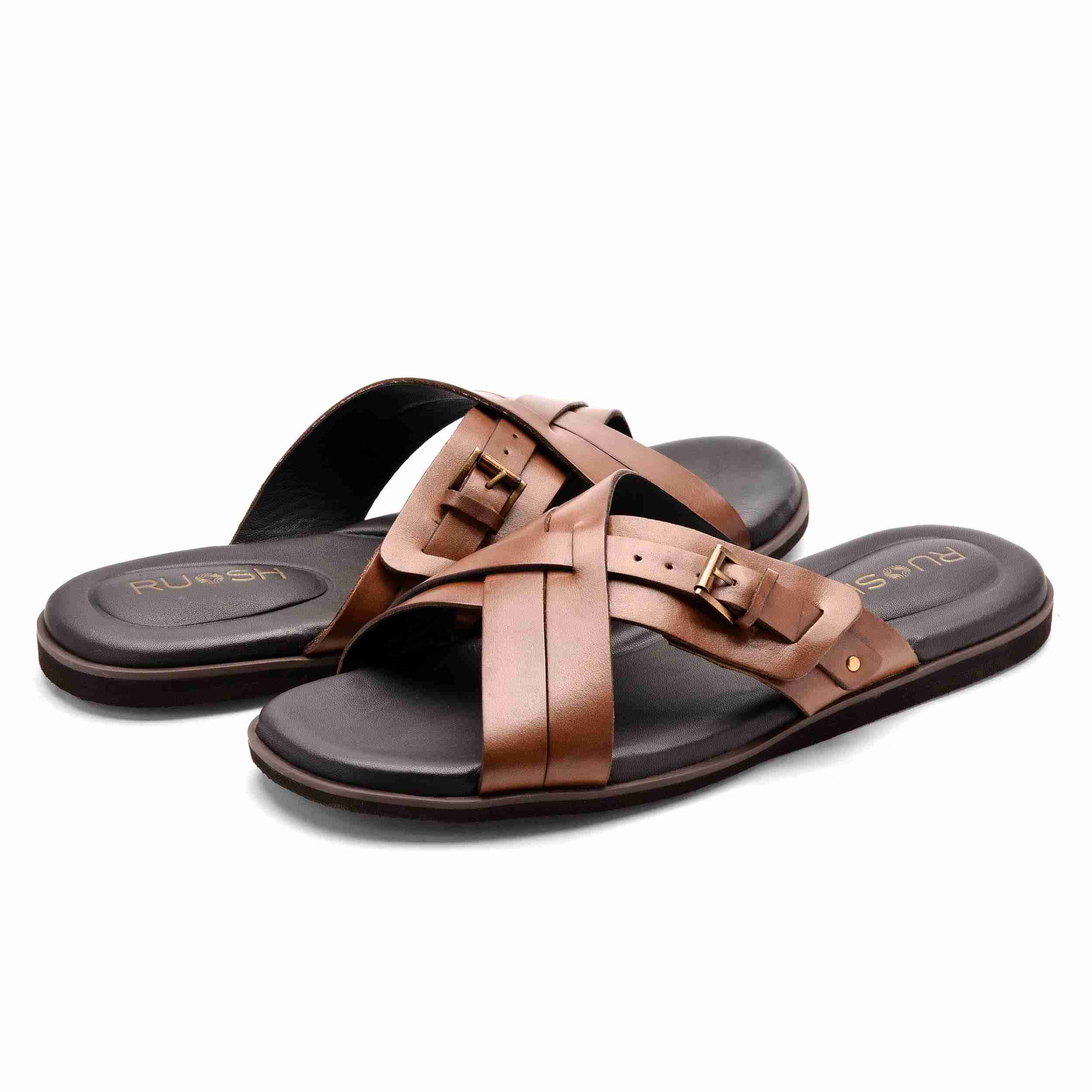 The Rio Ruosh Men Tan Slipper