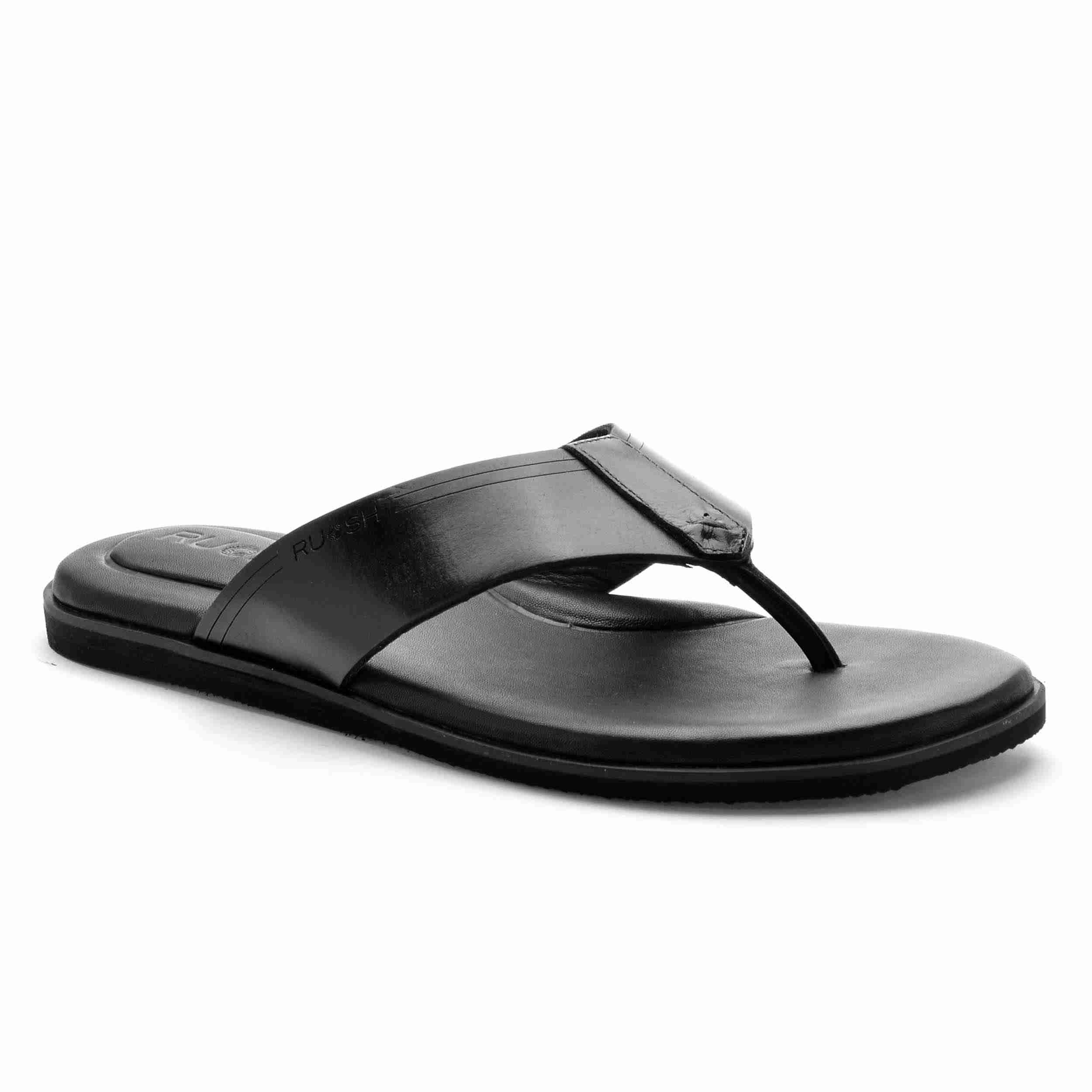 The Aero Ruosh Men Black Slipper