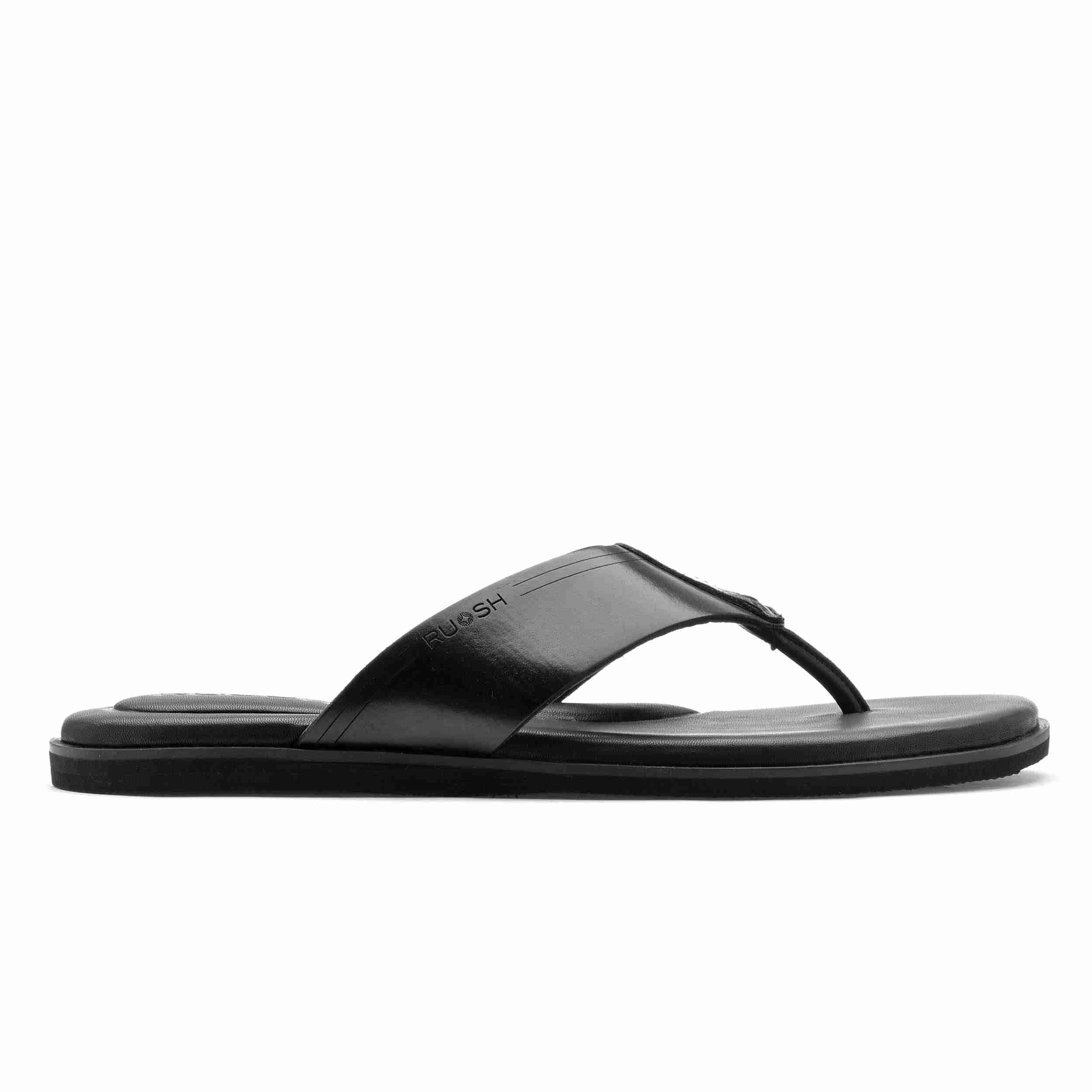 The Aero Ruosh Men Black Slipper